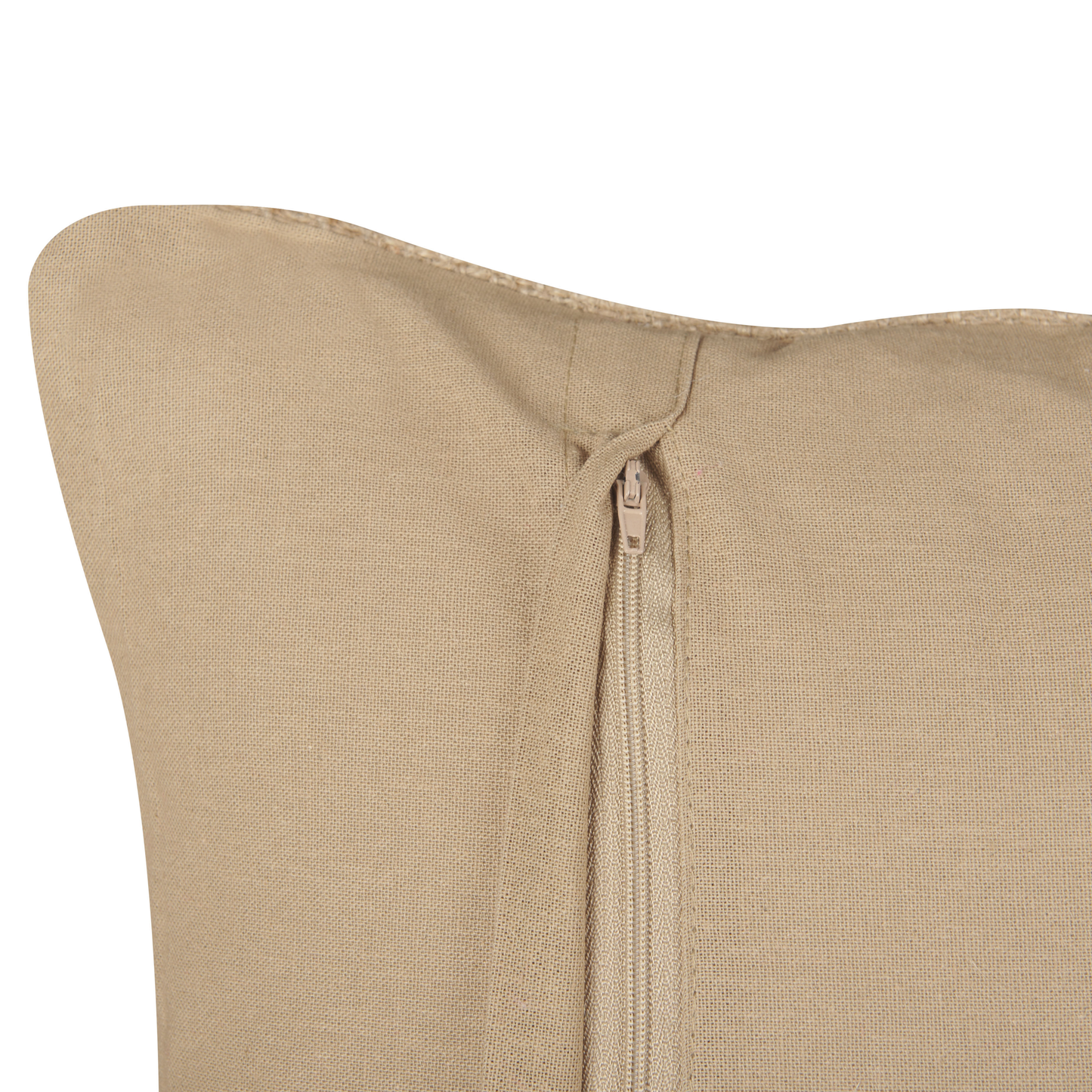 Dekokissen DESALIX Jute 45 x 45 cm Beige Streifenmuster