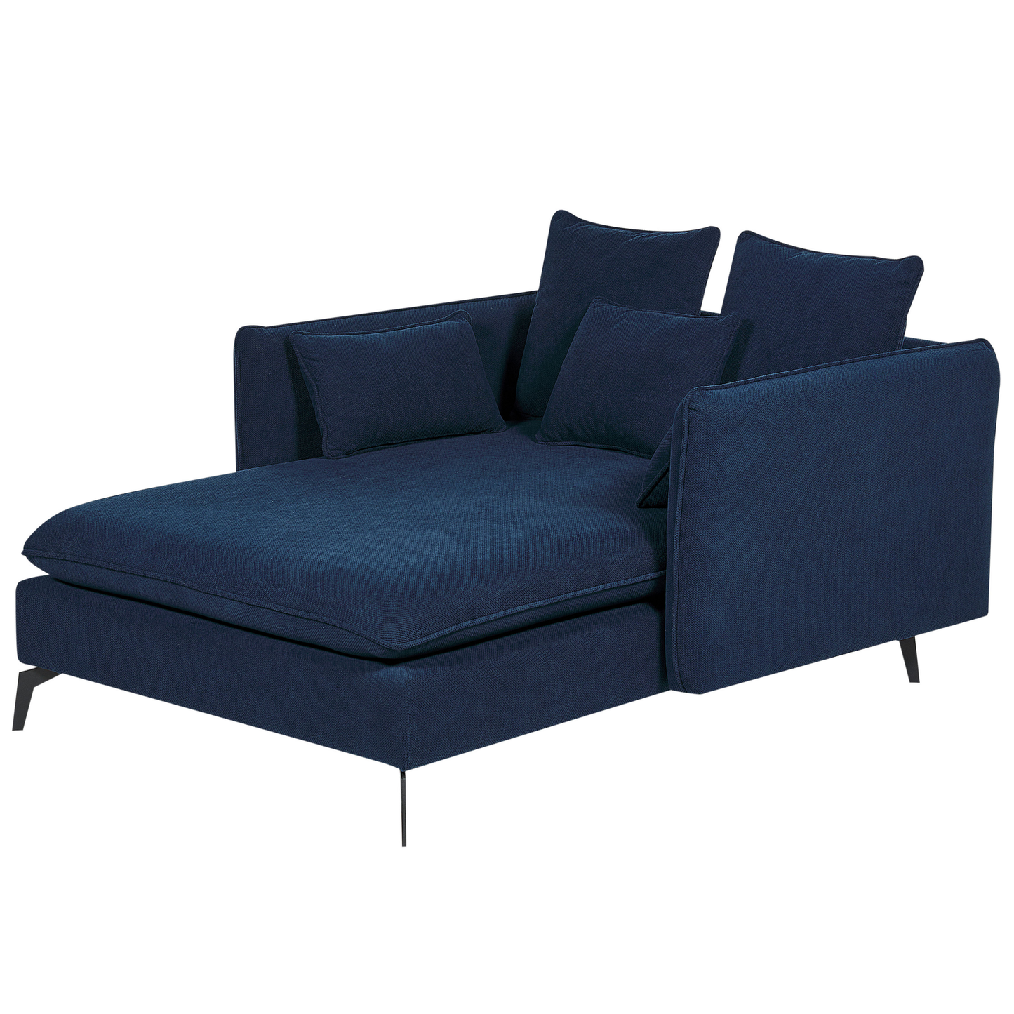 Chaiselongue Stoff marineblau / schwarz CHARMES