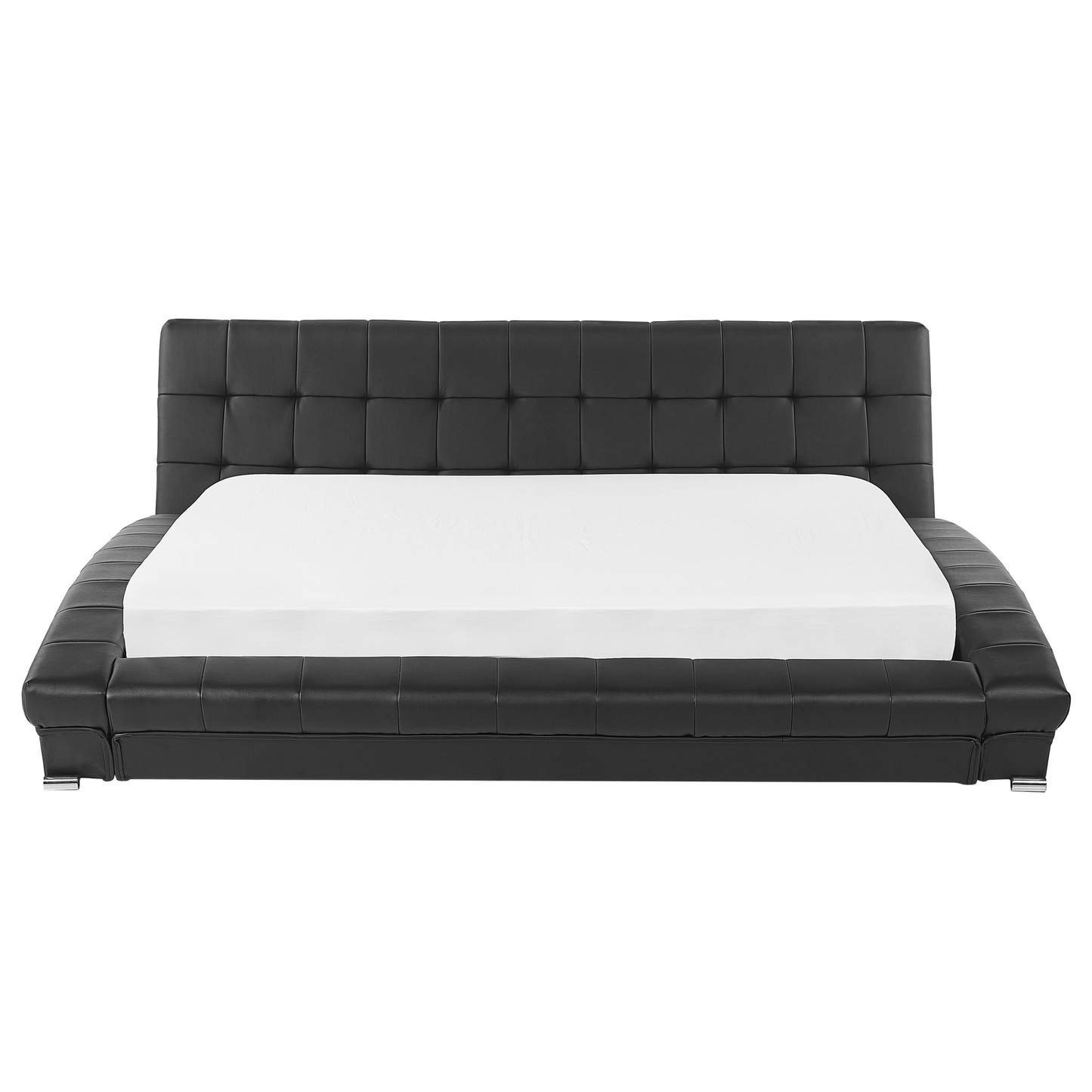 Wasserbett schwarz Leder 180 x 200 cm LILLE