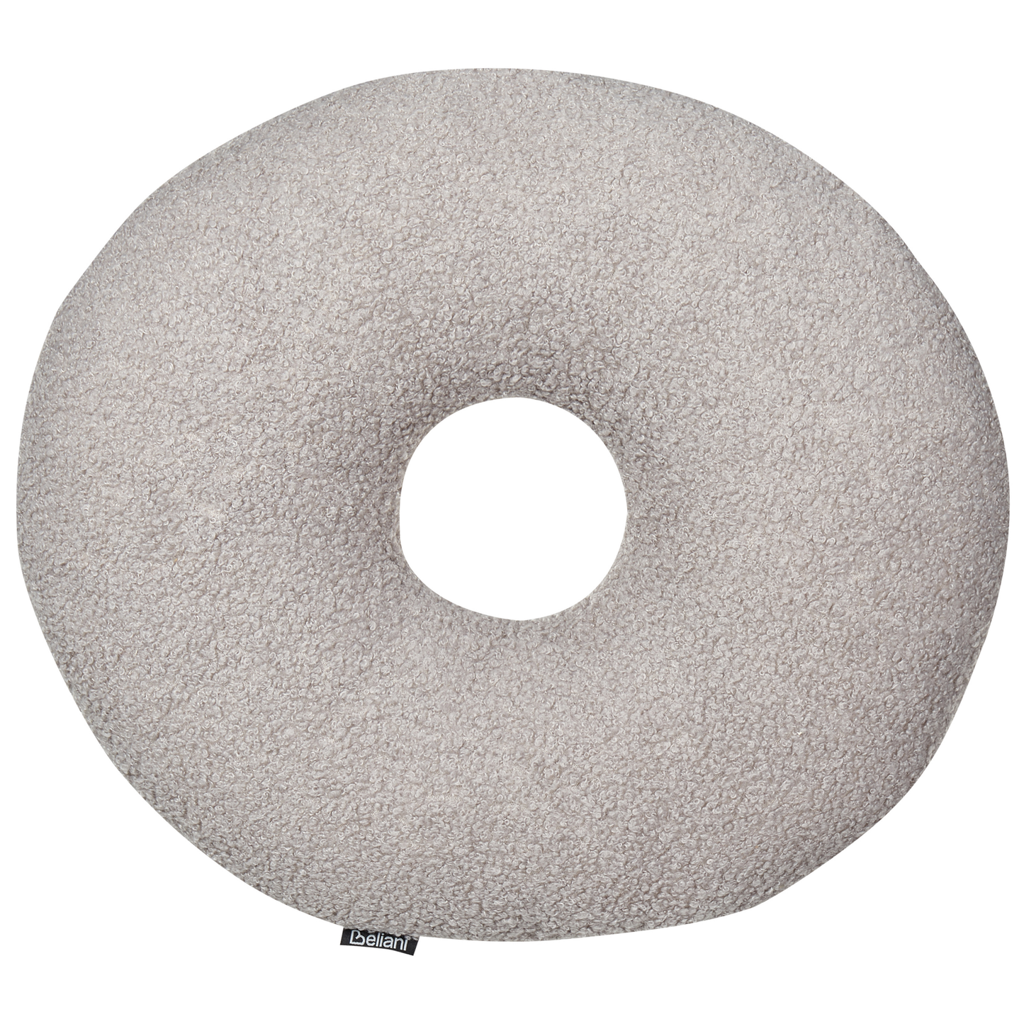 Dekokissen 2er Set HESPERIS Bouclé Hellgrau Ohne Muster