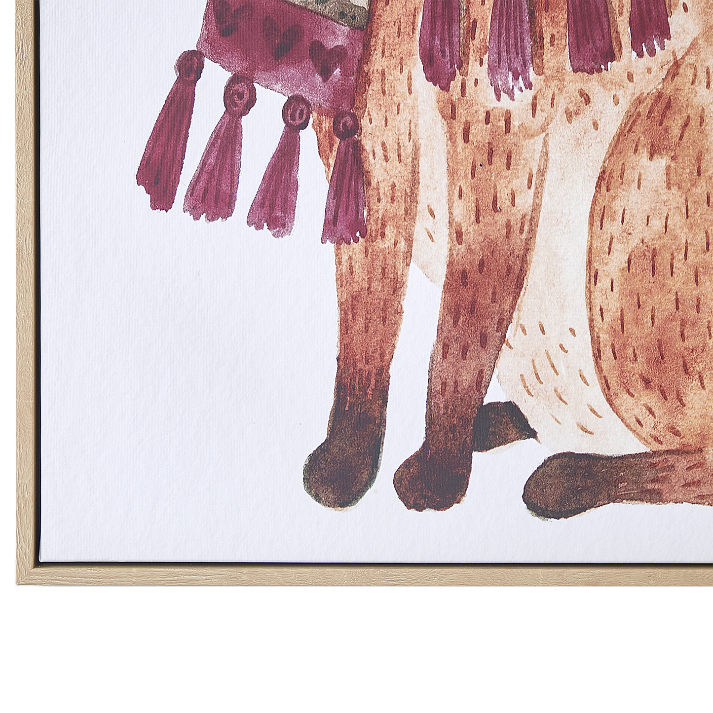 Canvas MUCCIA Tiermotiv 63 x 99 cm Braun