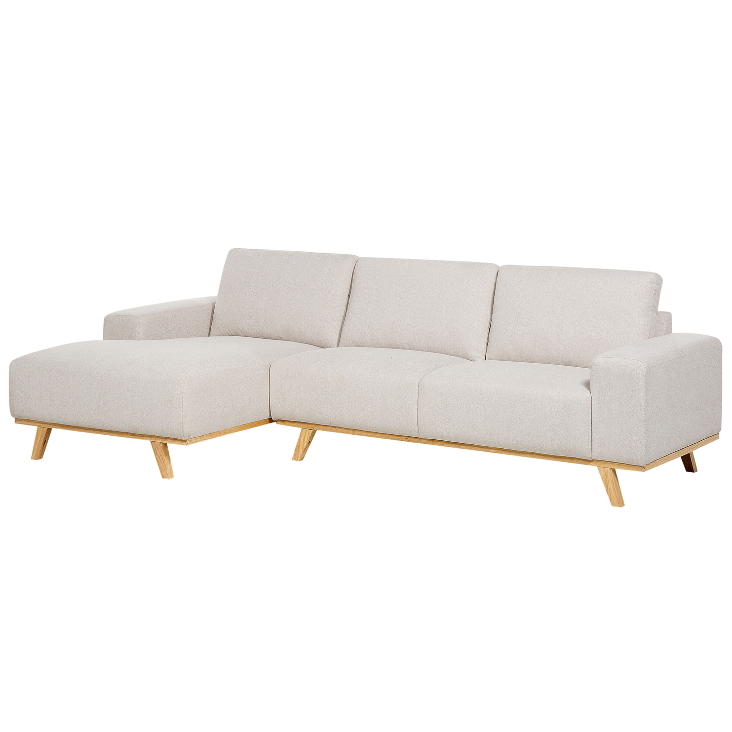 3-Sitzer Ecksofa beige rechtsseitig NORA