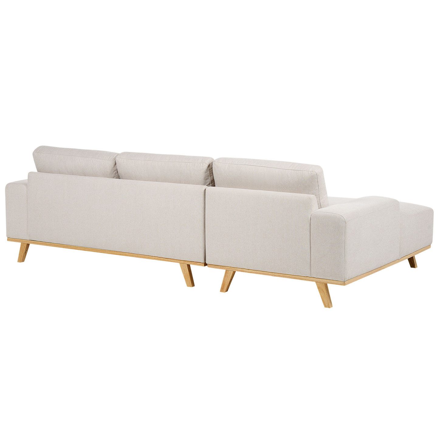 3-Sitzer Ecksofa beige rechtsseitig NORA
