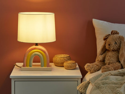 Tischleuchte TITNA Keramik Bunt