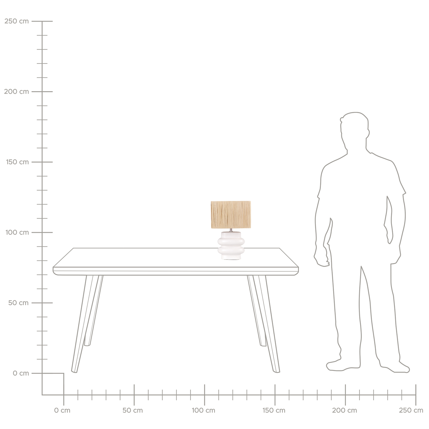 Tischleuchte JUDY Keramik Weiss