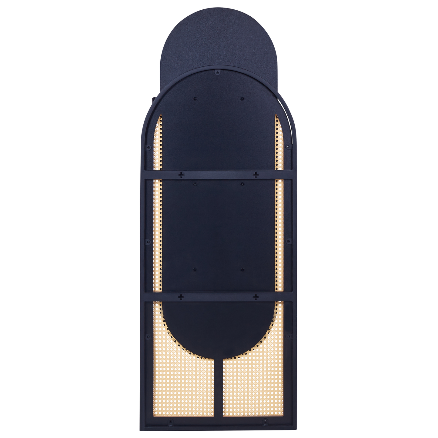 Wandspiegel NEVERS 53 cm 143 cm Rattan Naturfarben