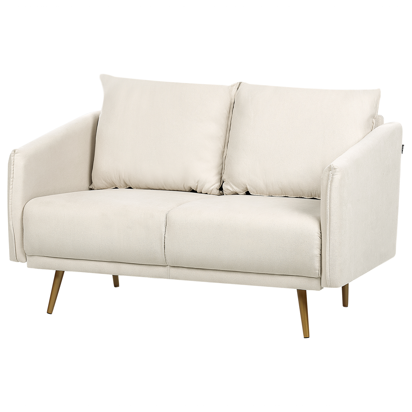 Sofa Set Polyester beige 5-Sitzer mit goldenen Beinen MAURA