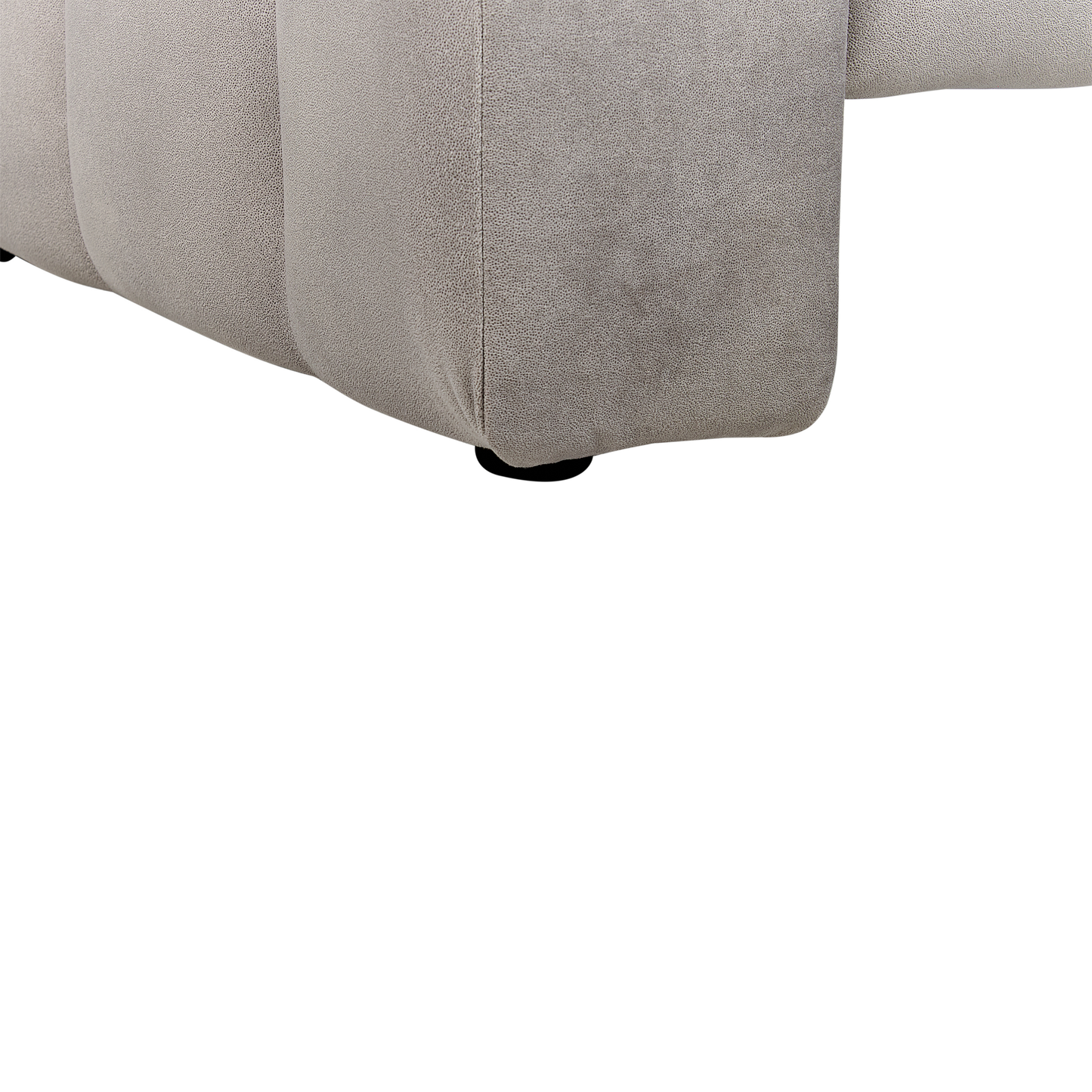 Chaiselongue Samtstoff taupe linksseitig LANNILS
