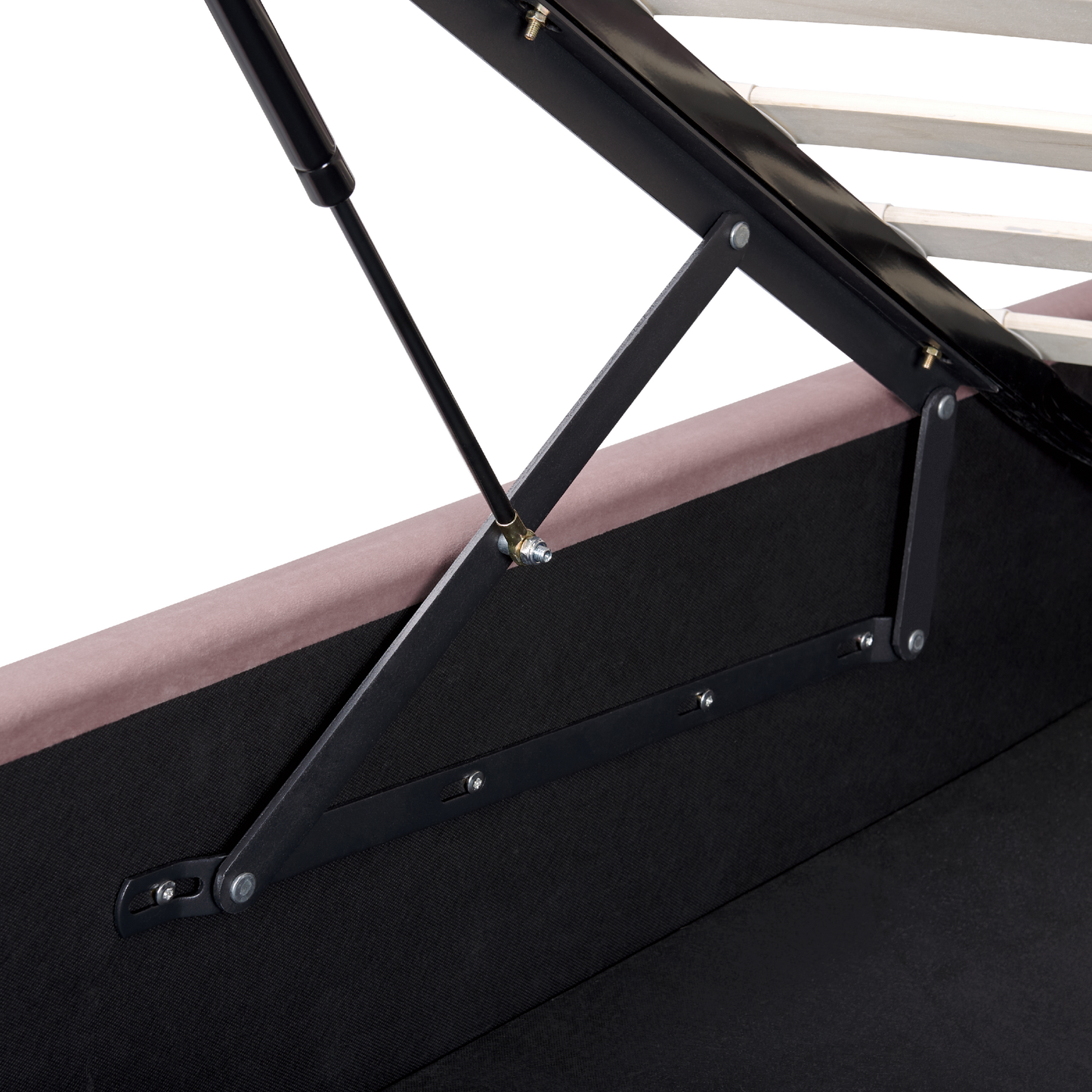 Bett mit Stauraum Samtstoff SEZANNE 180 x 200 cm Rosa