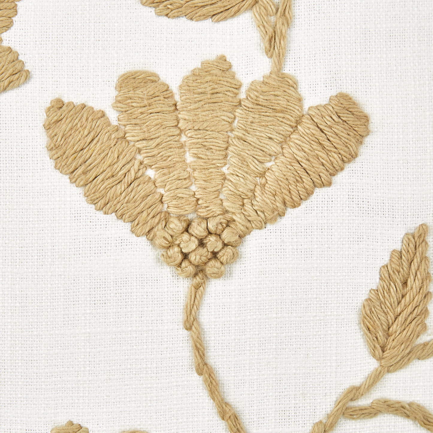 Dekokissen Stickerei Baumwolle Sandbeige LUDISIA 45 x 45 cm