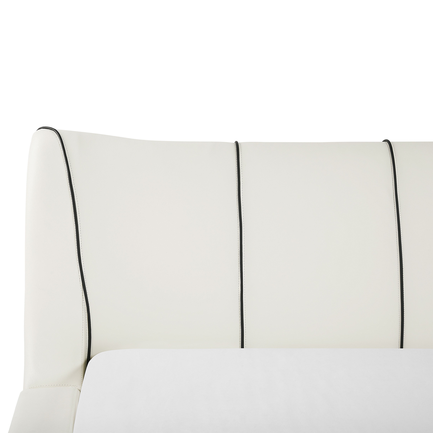 Wasserbett Leder weiss 180 x 200 cm NANTES