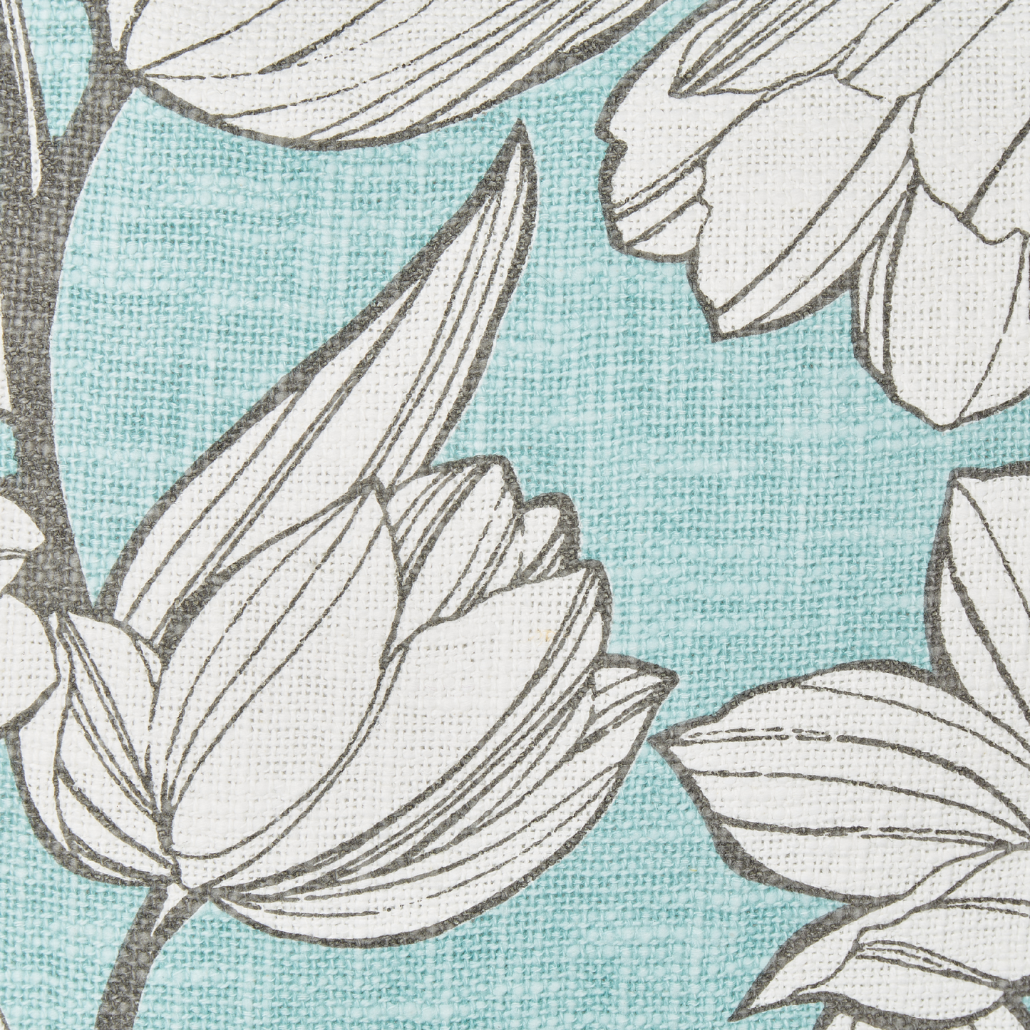 Dekokissen 2er Set CYANOTIS Baumwolle 45 x 45 cm Hellblau Blumenmuster