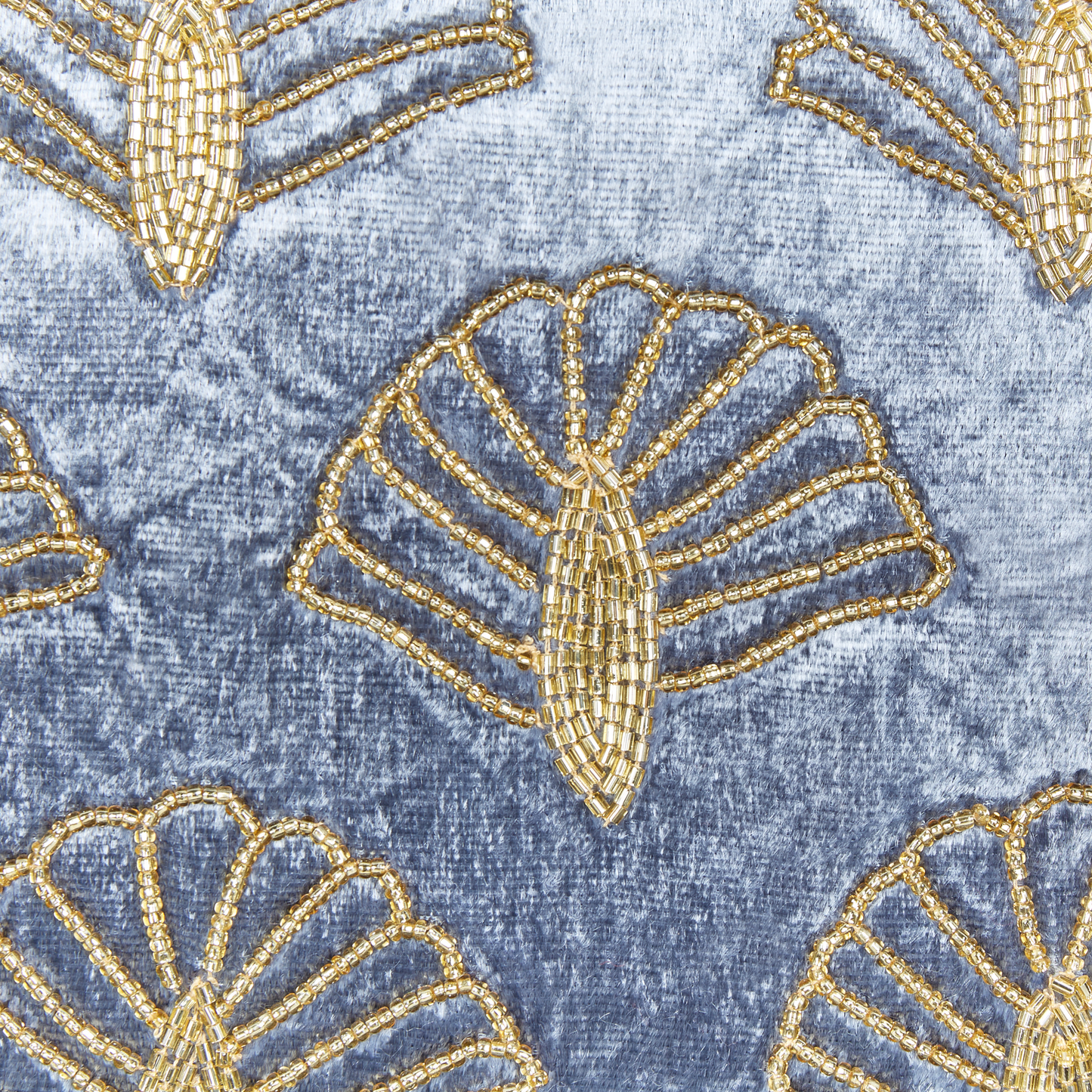 Dekokissen 2er Set PANDOREA Samtstoff 45 x 45 cm Violett Geometrisches Muster