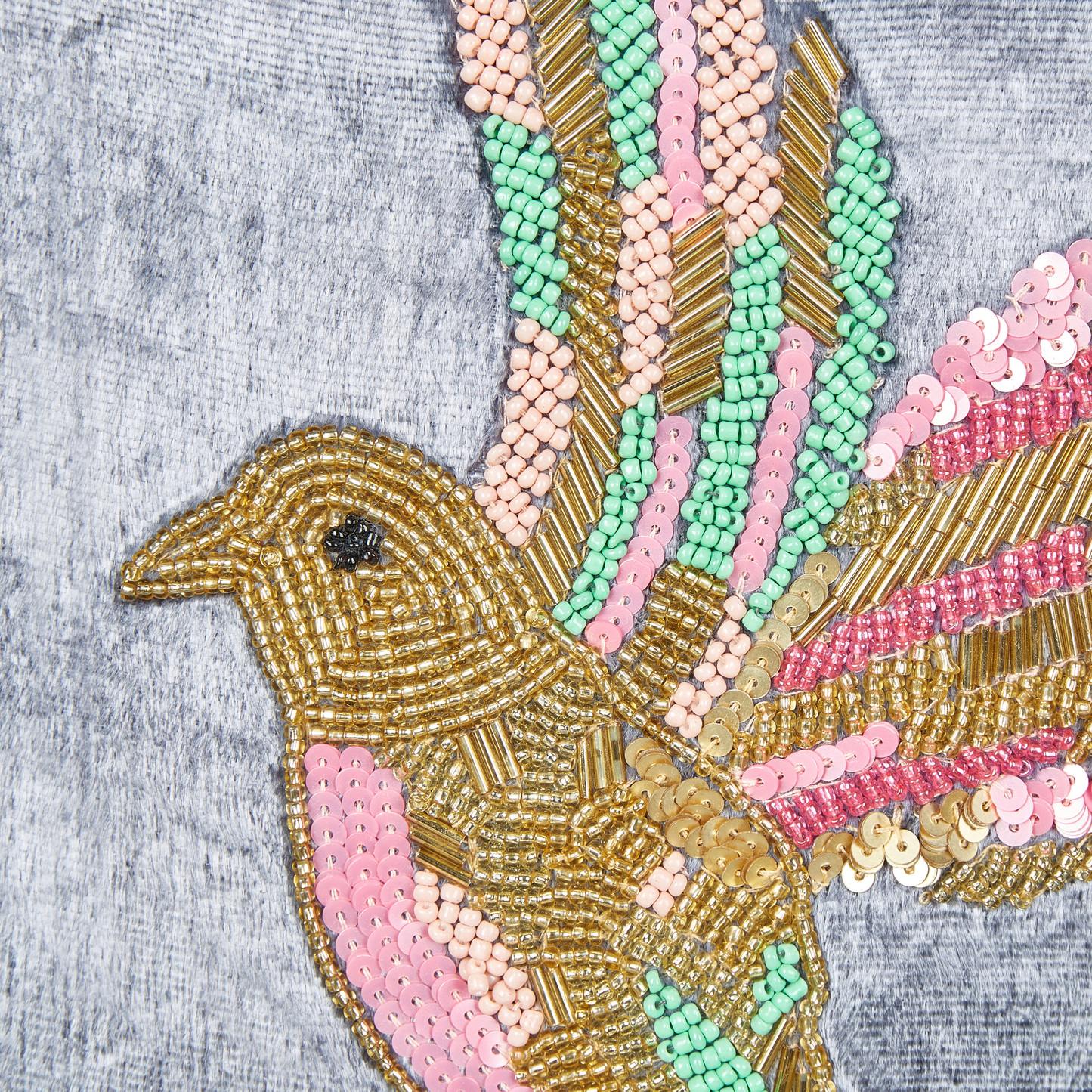 Dekokissen 2er Set RUELLIA Samtstoff 45 x 45 cm Grau Tiermuster