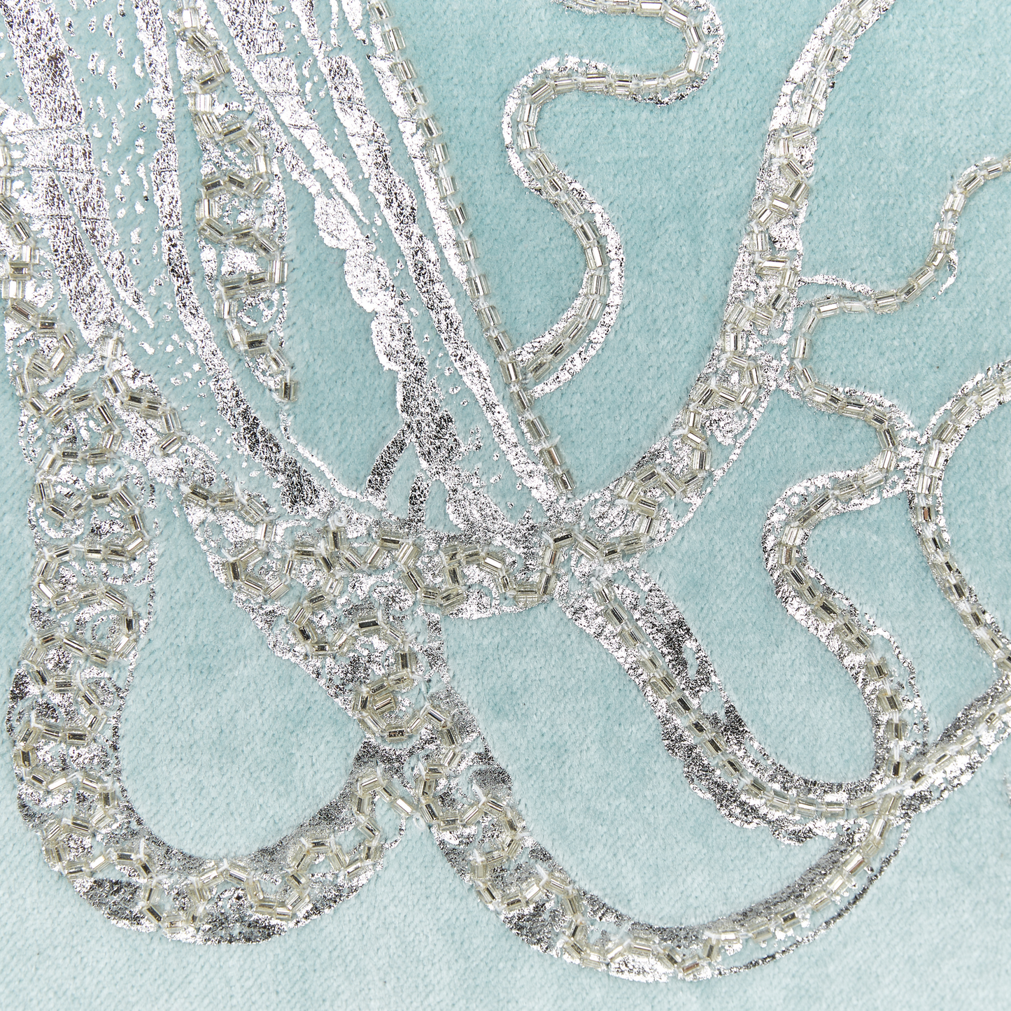 Dekokissen 2er Set LAMINARIA Samtstoff 45 x 45 cm Hellblau Tiermuster