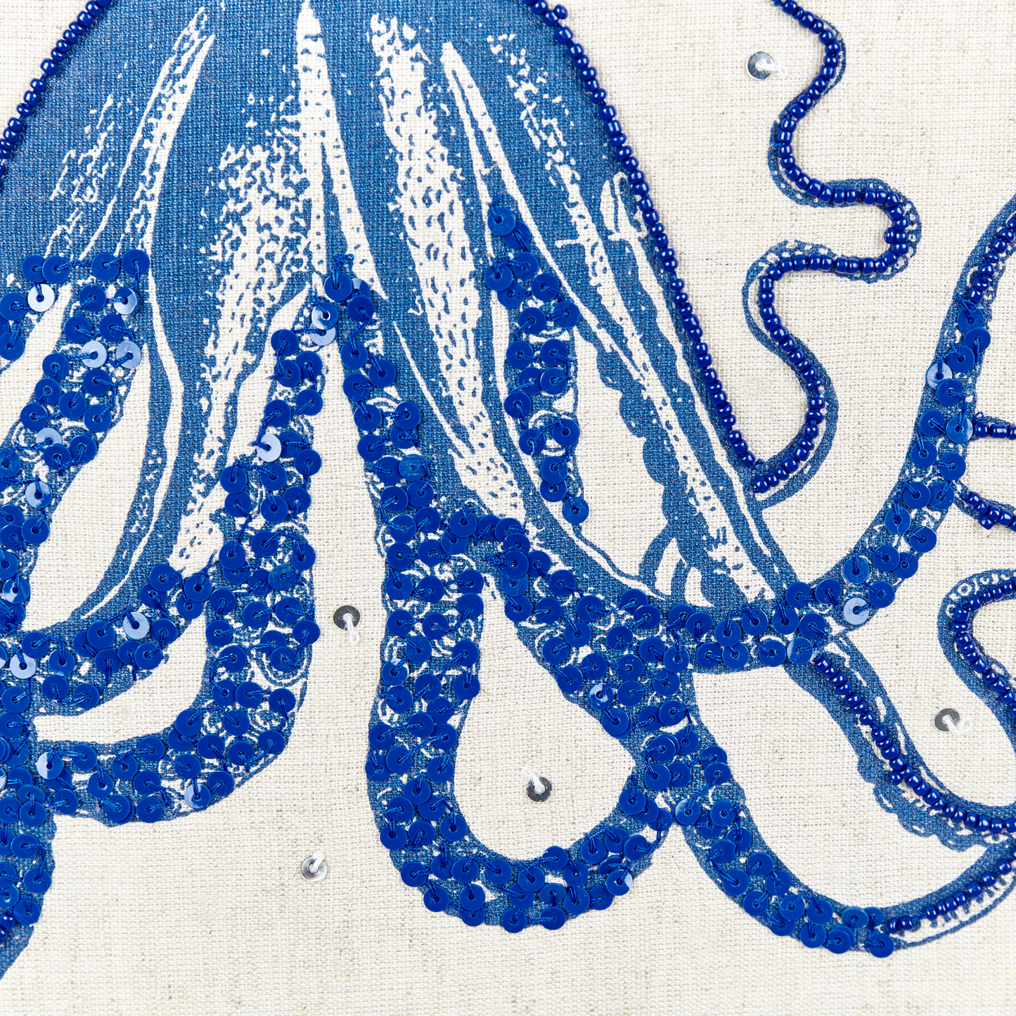 Dekokissen ACROPORA Leinen 45 x 45 cm Beige Tiermuster