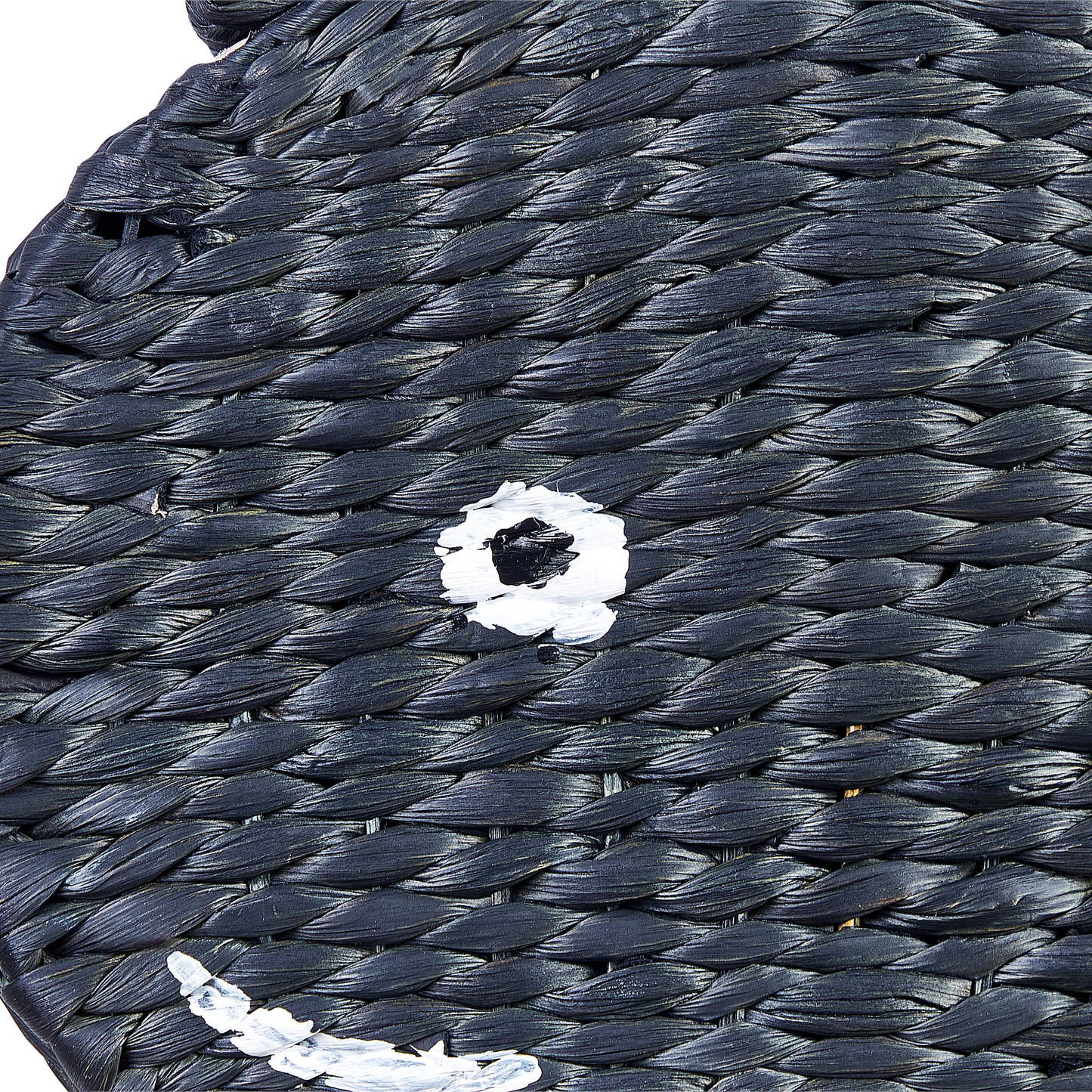 Aufbewahrungskorb Wasserhyazinthe schwarz 68 x 30 cm ORANIA