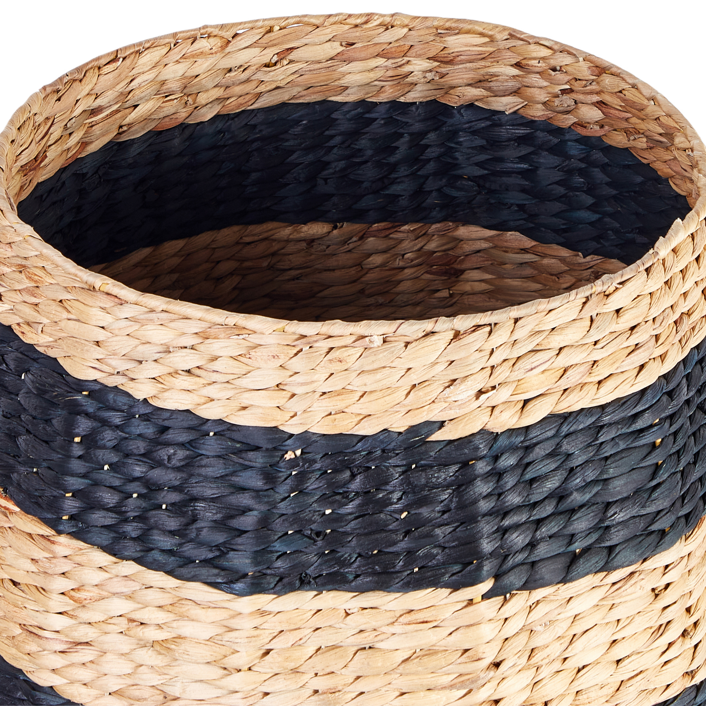 Aufbewahrungskorb mit Deckel Wasserhyazinthe naturfarben Bienenform 70 cm KNYSNA