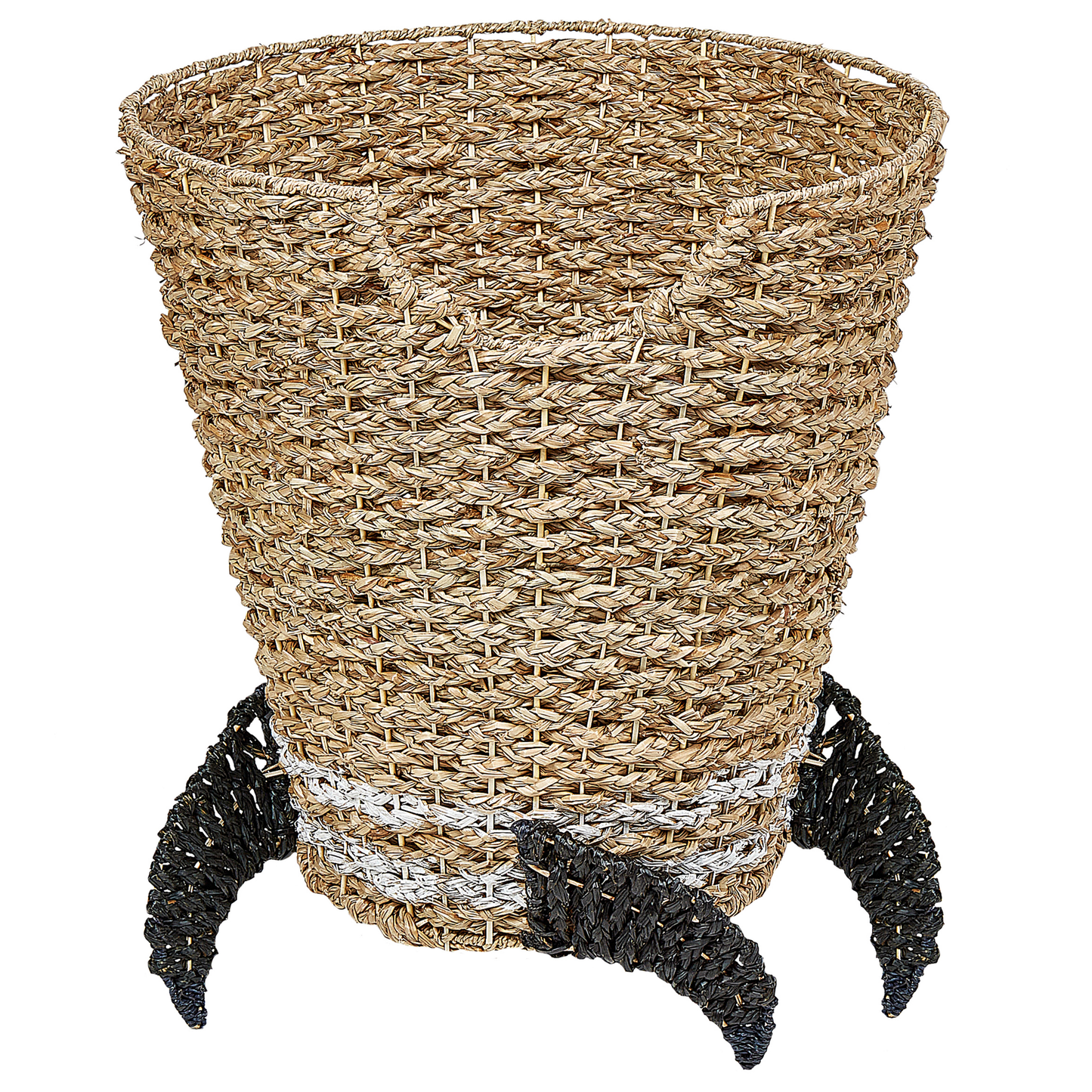Aufbewahrungskorb mit Deckel Seegras naturfarben Raketenform 97 cm PAARL