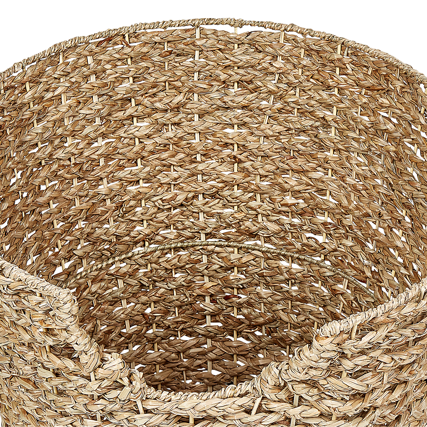 Aufbewahrungskorb mit Deckel Seegras naturfarben Raketenform 97 cm PAARL