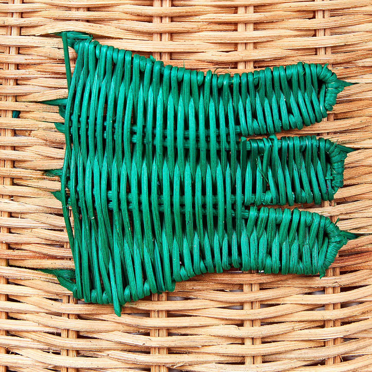 Aufbewahrungskorb Rattan naturfarben Drachenform 51 cm CRADOCK