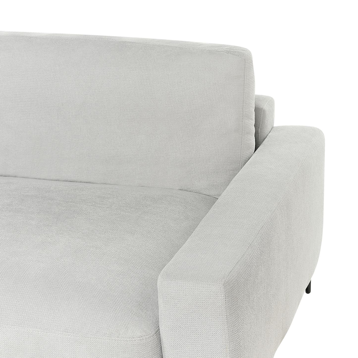 3-Sitzer Ecksofa hellgrau linksseitig MALOY