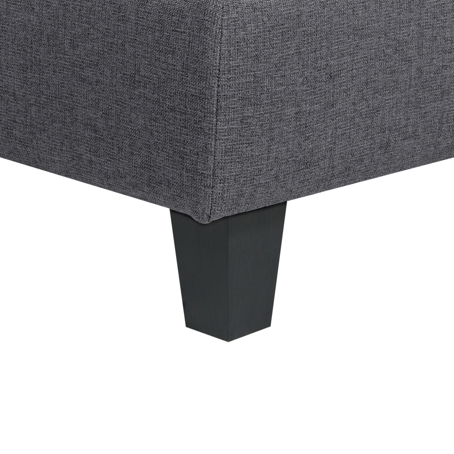 Ecksessel Leinenoptik dunkelgrau UNSTAD