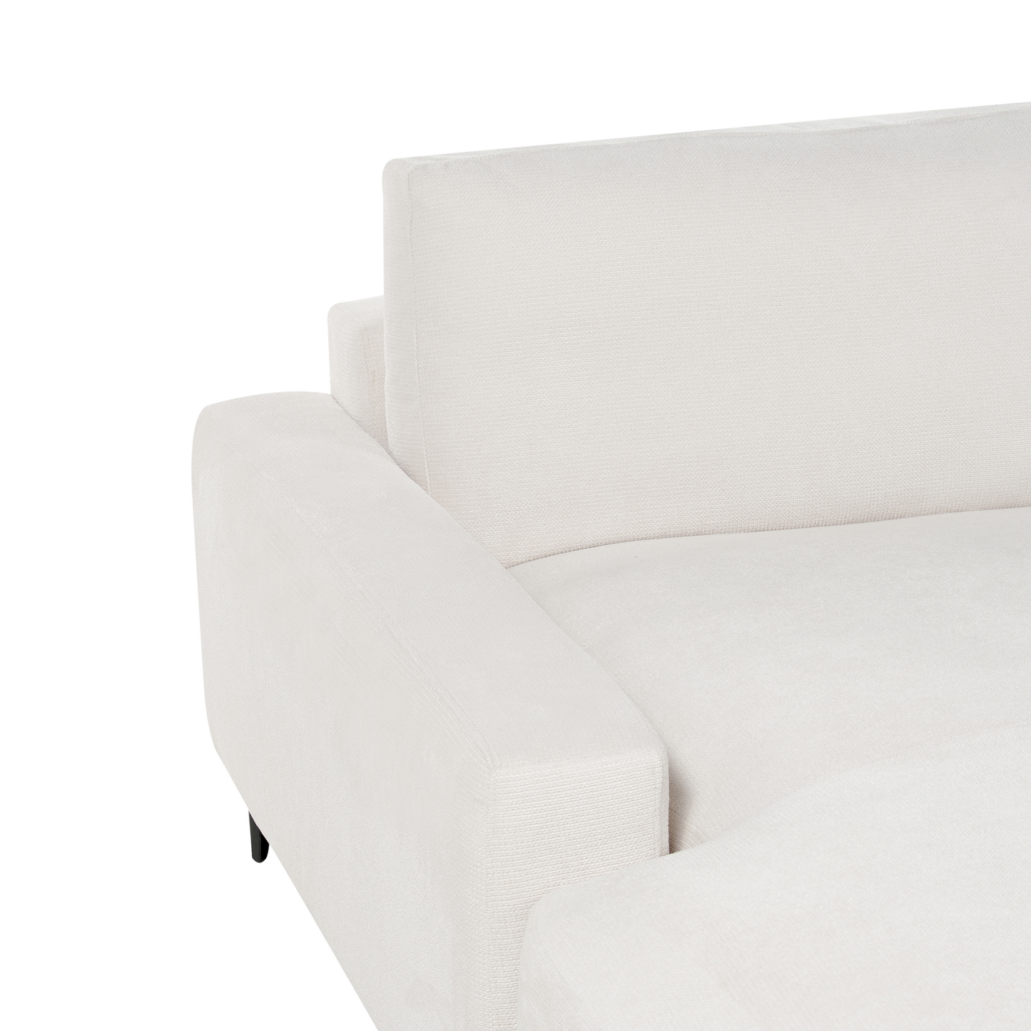 3-Sitzer Ecksofa cremeweiss rechtsseitig MALOY