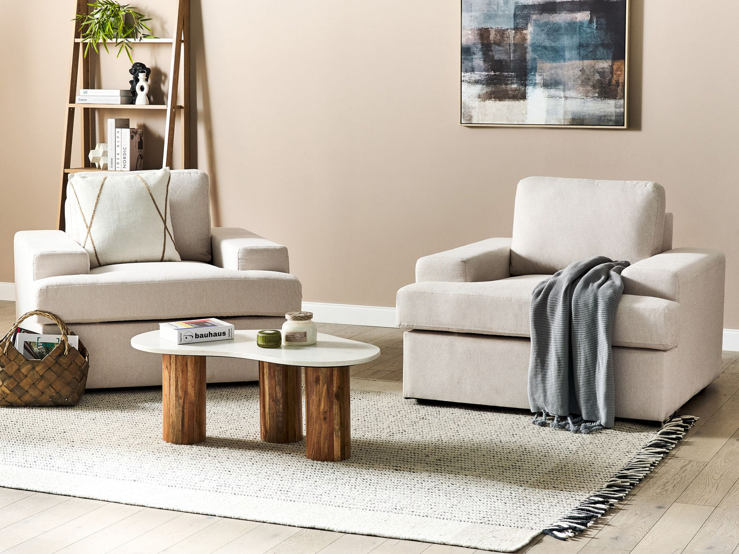 Sessel ALLA Stoff Hellbeige