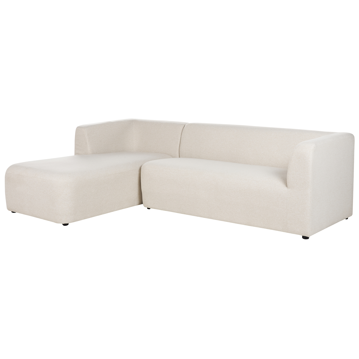 4-Sitzer Ecksofa hellbeige rechtsseitig LAXA