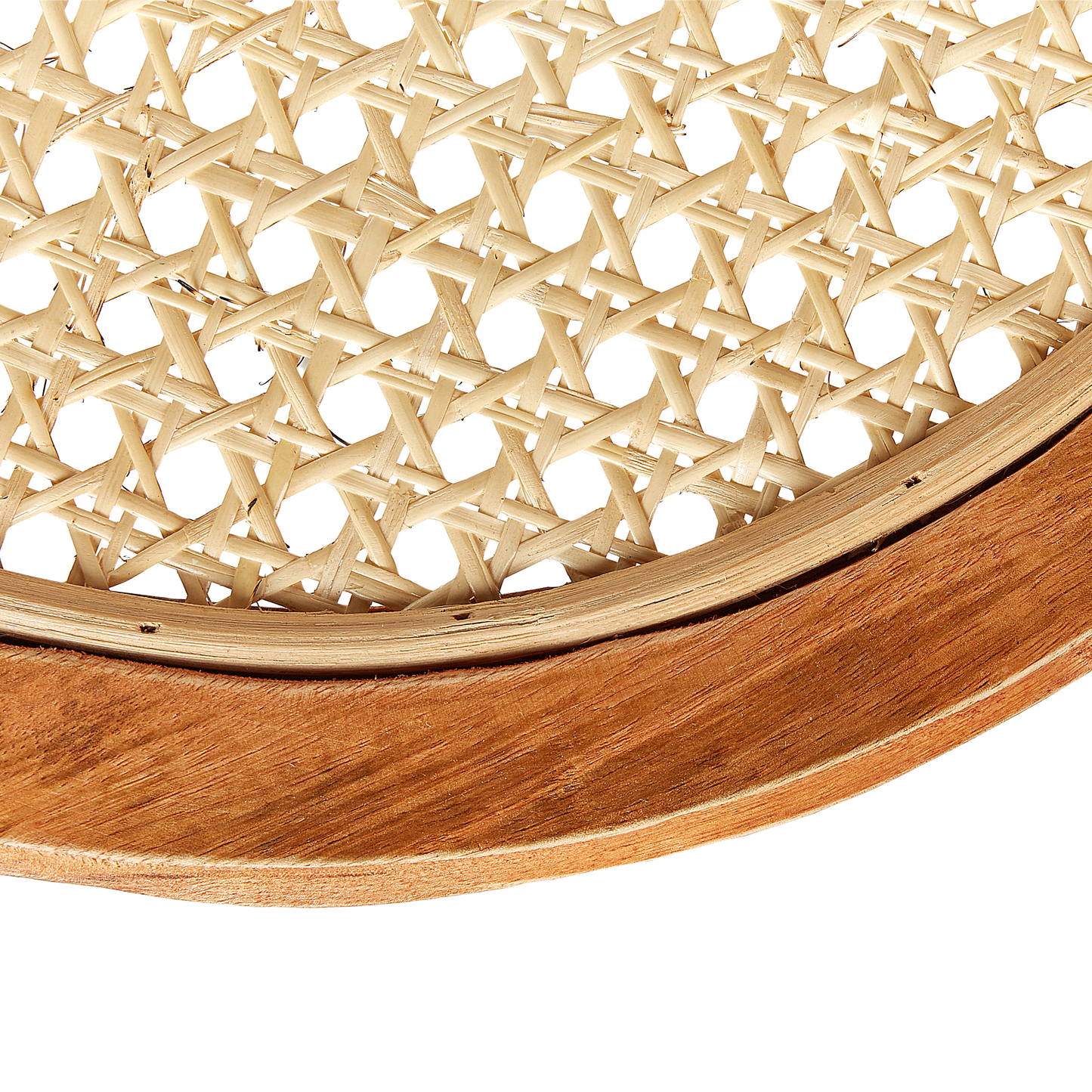 Dekotablett Rattan naturfarben rund ⌀ 40 cm CAMORTA