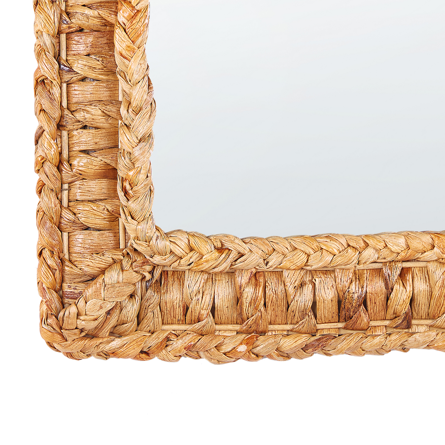 Wandspiegel LANGLI 52 cm 52 cm Geflecht Naturfarben