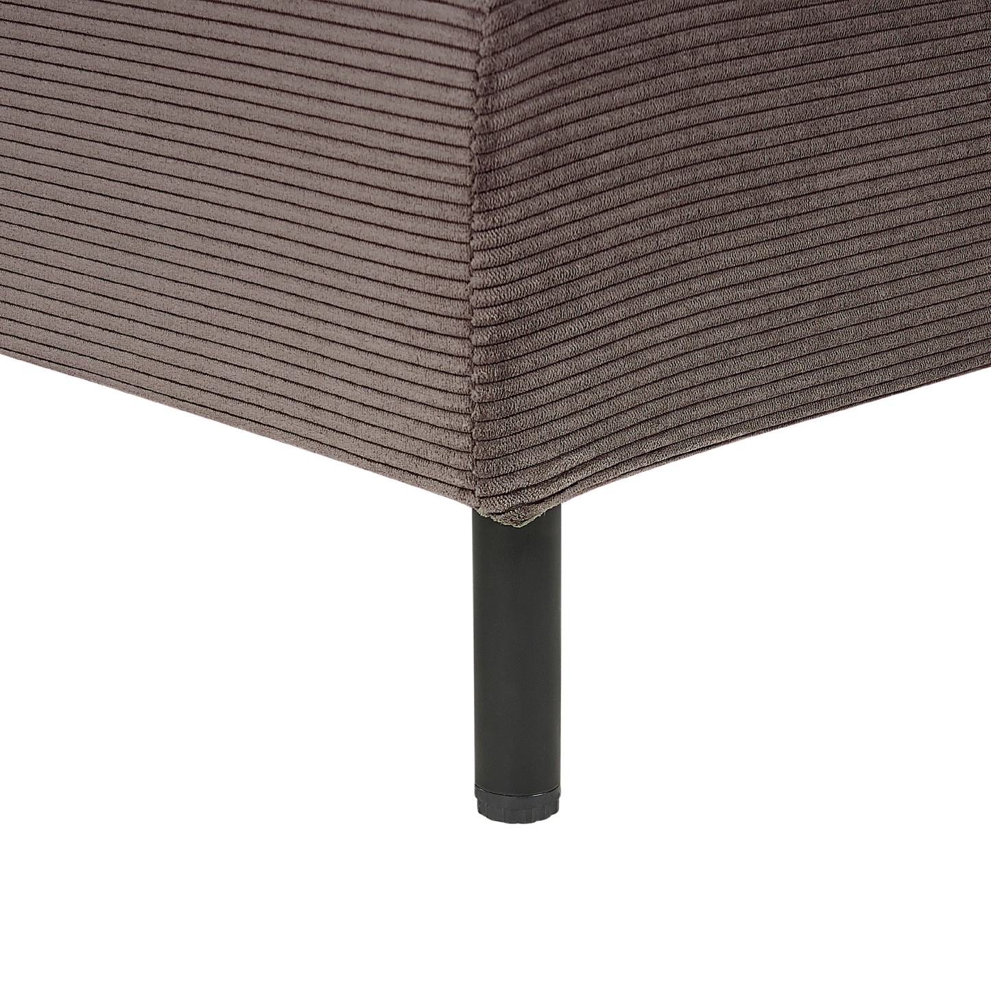 3-Sitzer Ecksofa Cord dunkelbraun rechtsseitig EGERIS