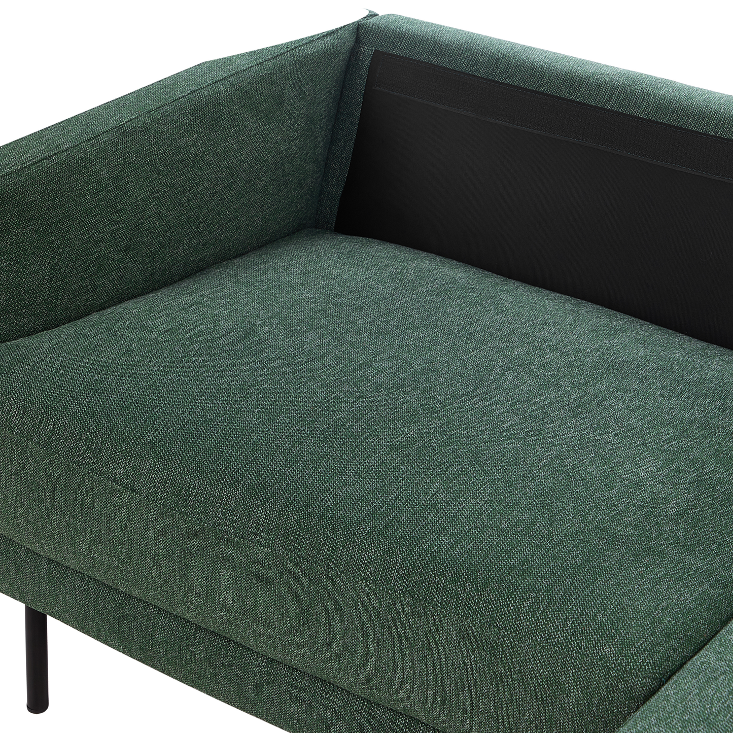 2-Sitzer Ecksofa dunkelgrün linksseitig BREDA