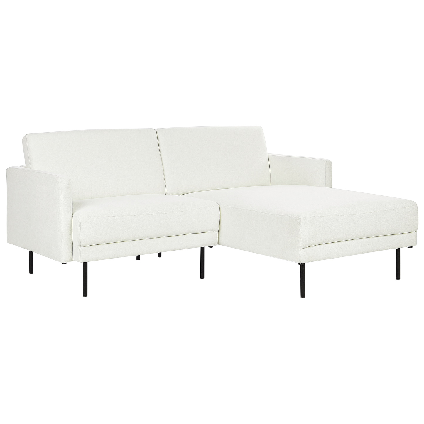 2-Sitzer Ecksofa cremeweiss linksseitig BREDA