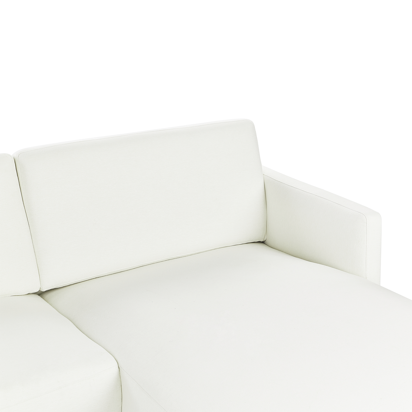 2-Sitzer Ecksofa cremeweiss linksseitig BREDA