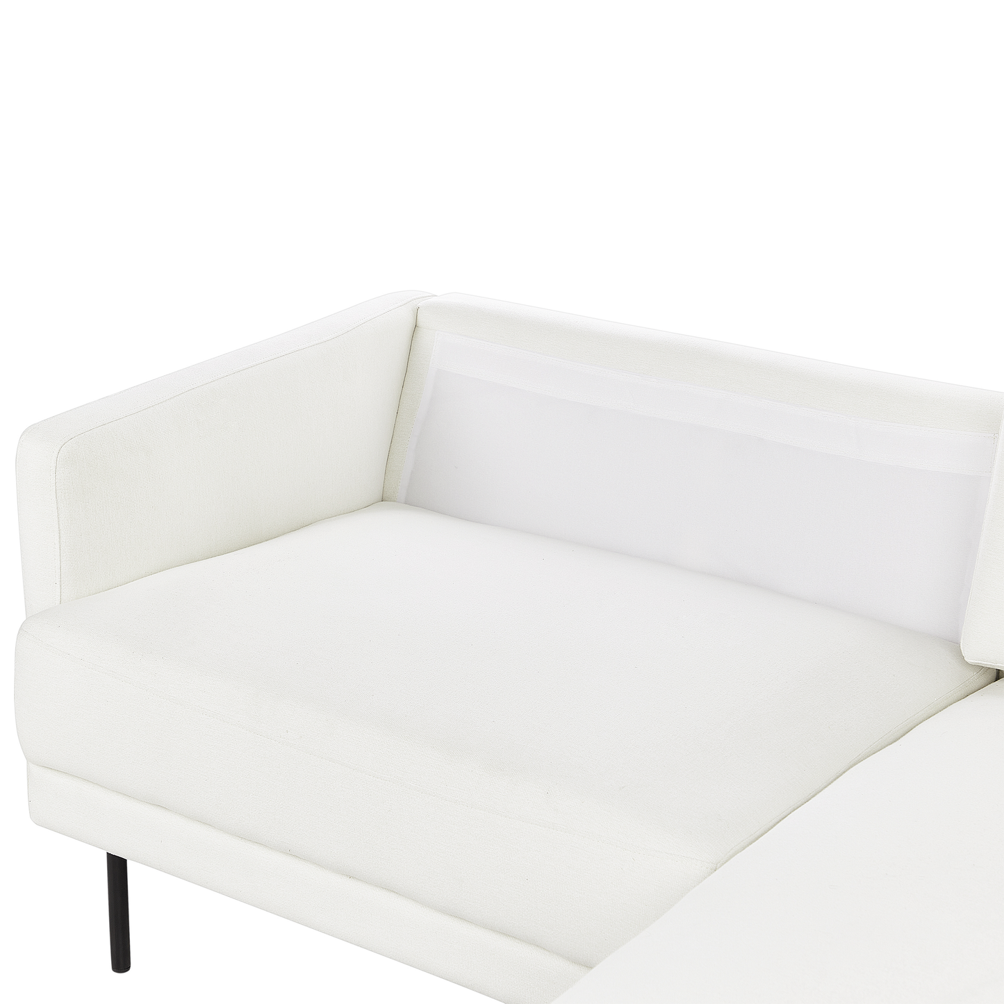 2-Sitzer Ecksofa cremeweiss linksseitig BREDA