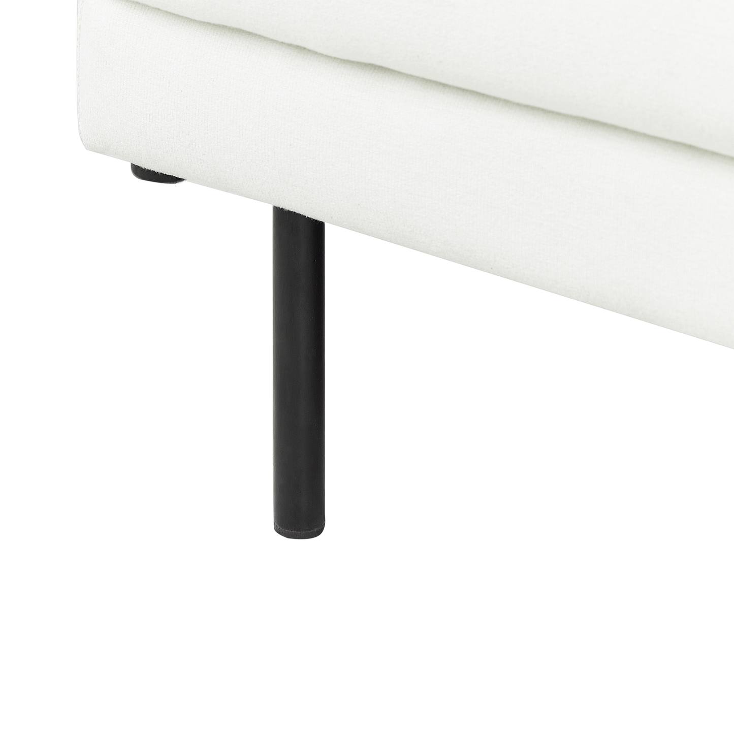 2-Sitzer Ecksofa cremeweiss linksseitig BREDA