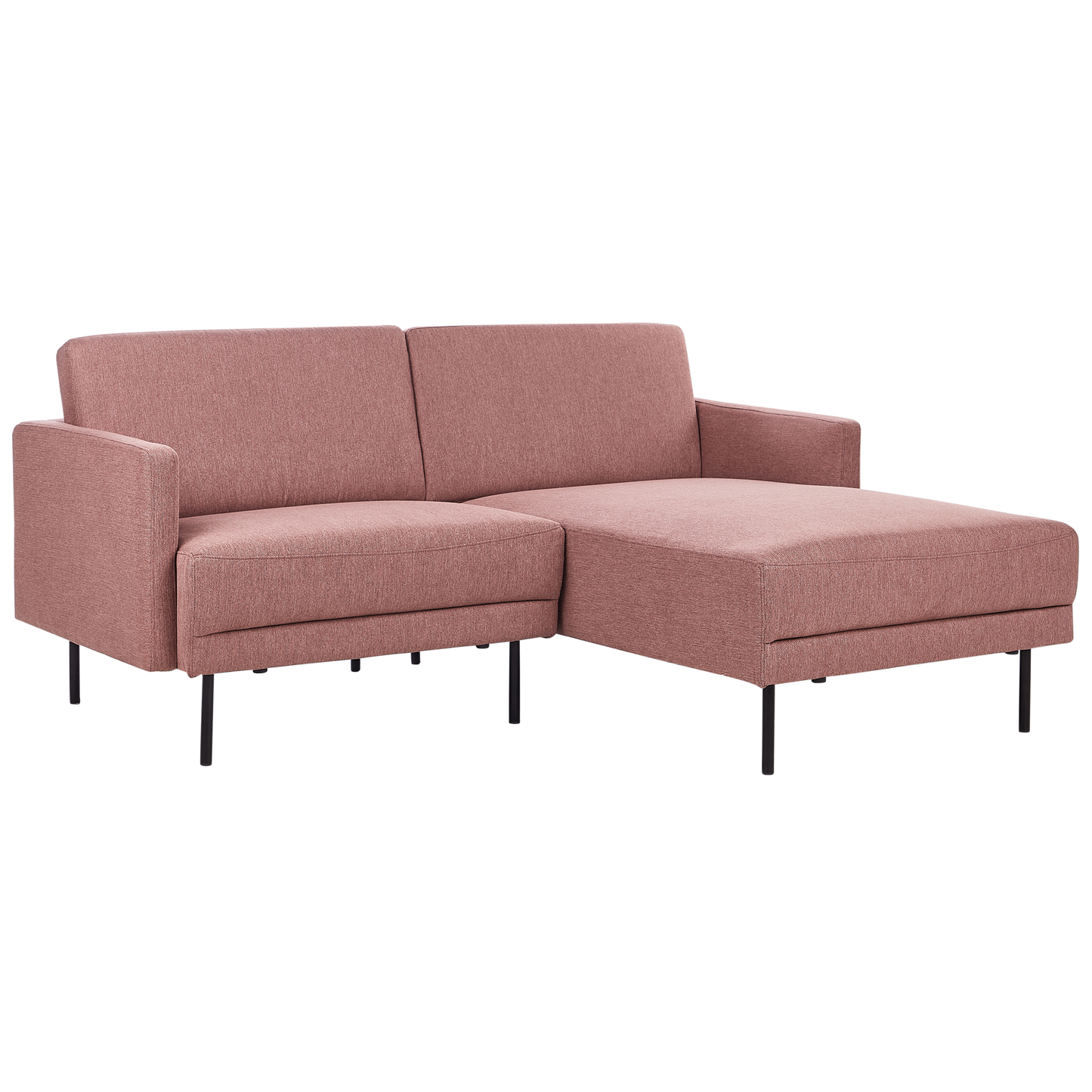 2-Sitzer Ecksofa rosa linksseitig BREDA