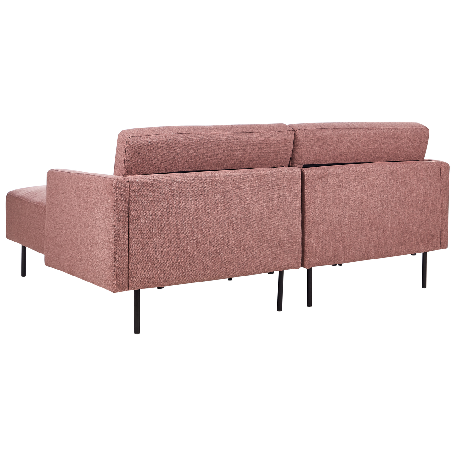 2-Sitzer Ecksofa rosa linksseitig BREDA