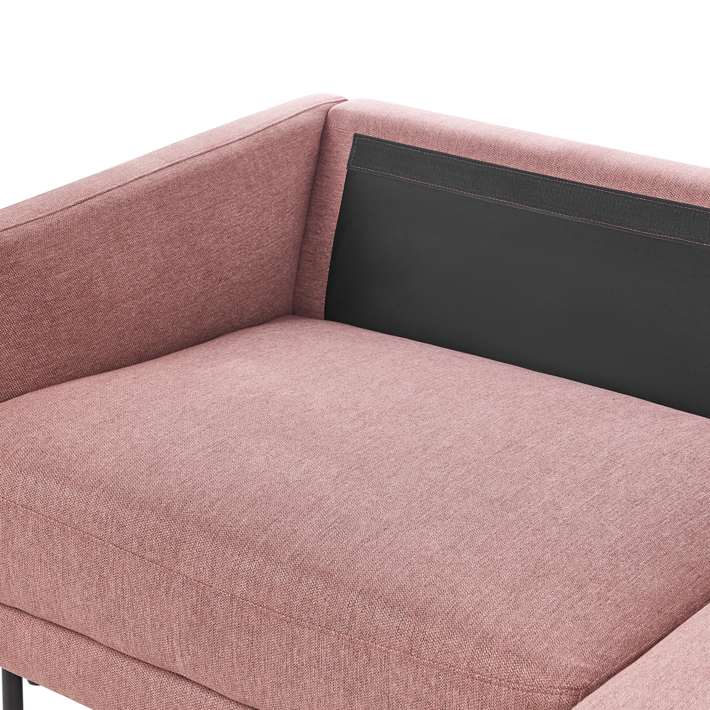 2-Sitzer Ecksofa rosa linksseitig BREDA