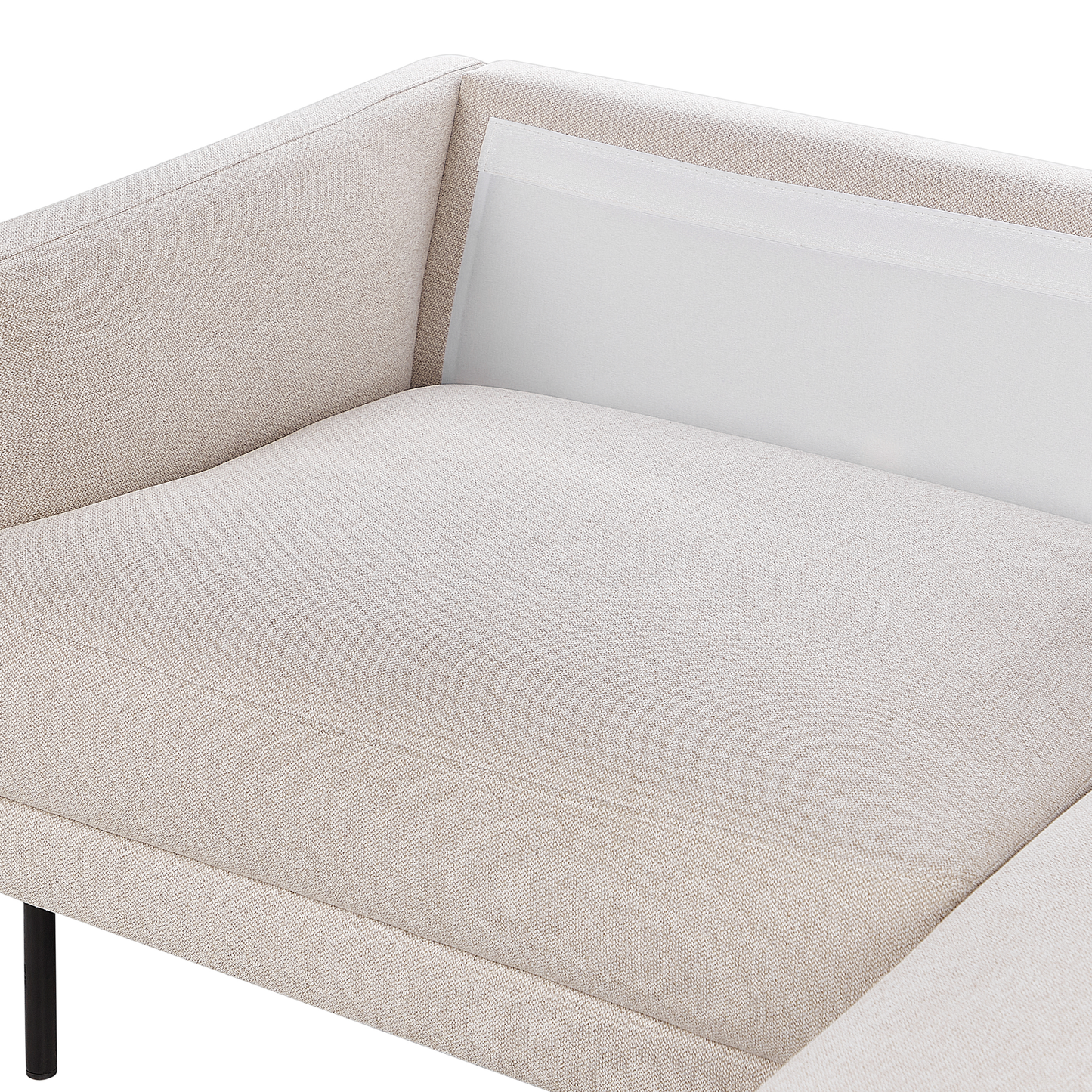 2-Sitzer Ecksofa hellbeige linksseitig BREDA