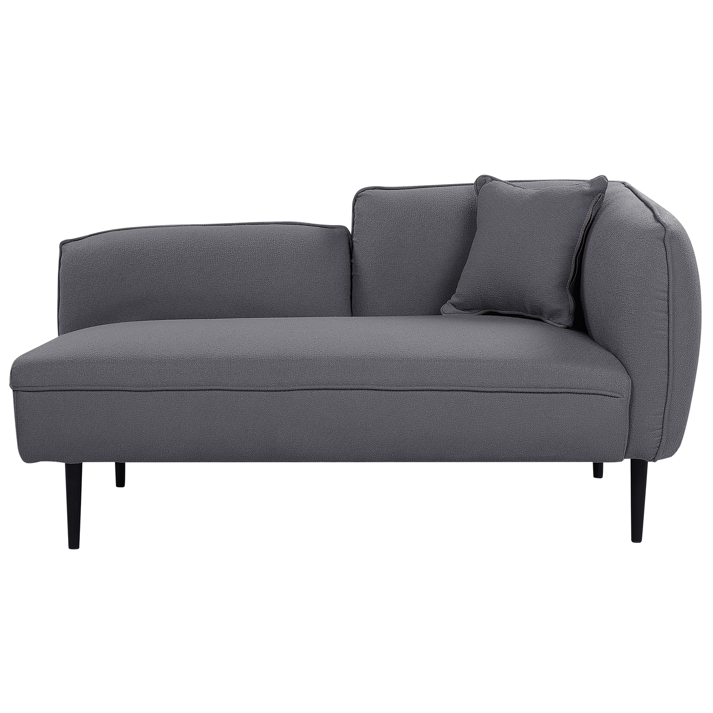 Chaiselongue Bouclé dunkelgrau rechtsseitig CHEVANNES