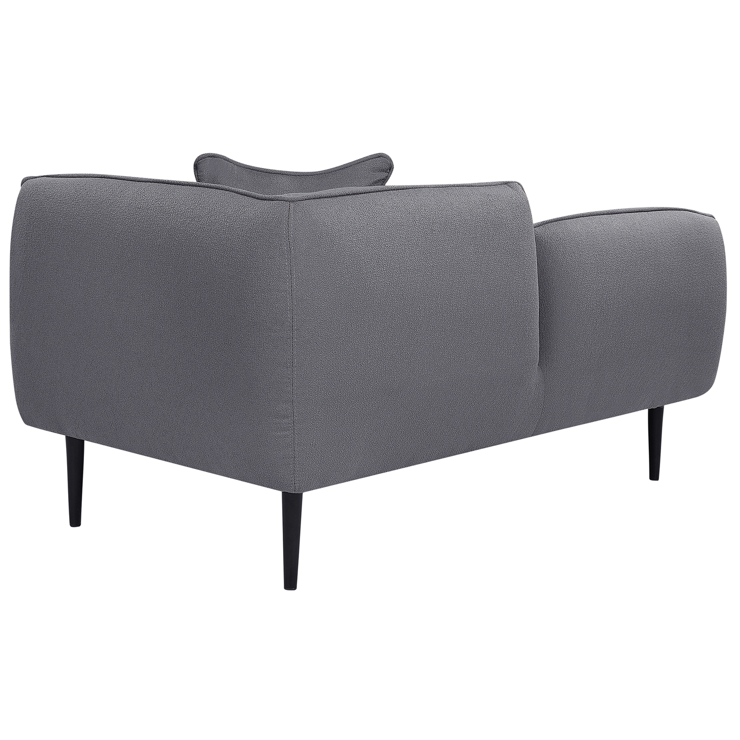 Chaiselongue Bouclé dunkelgrau rechtsseitig CHEVANNES