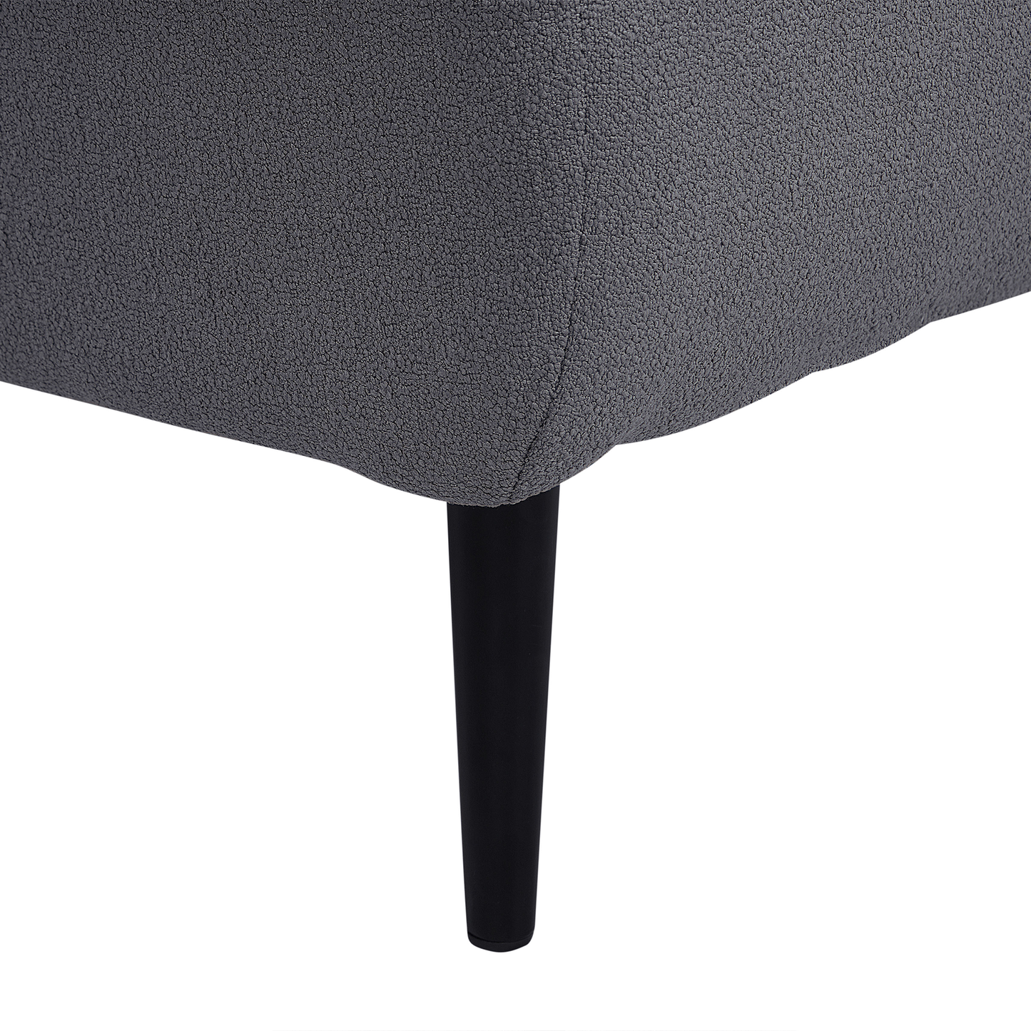Chaiselongue Bouclé dunkelgrau rechtsseitig CHEVANNES