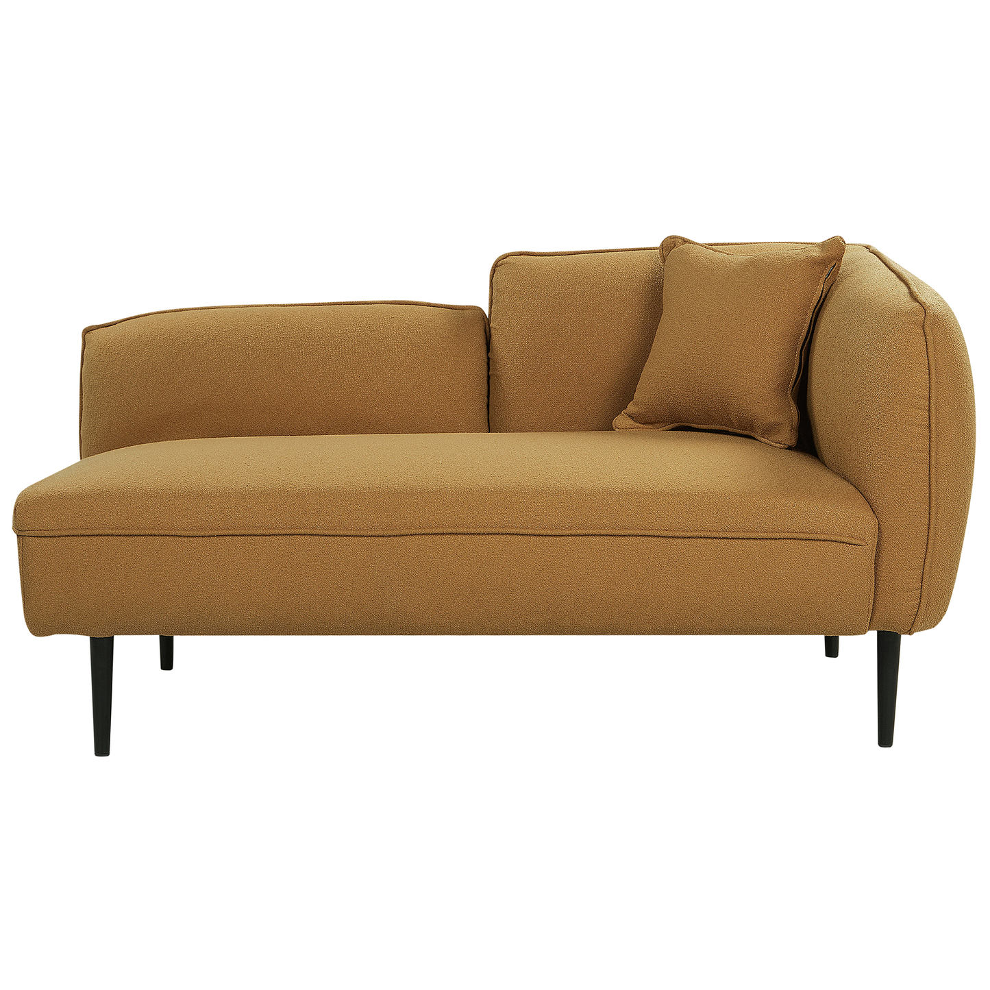 Chaiselongue Bouclé senfgelb rechtsseitig CHEVANNES