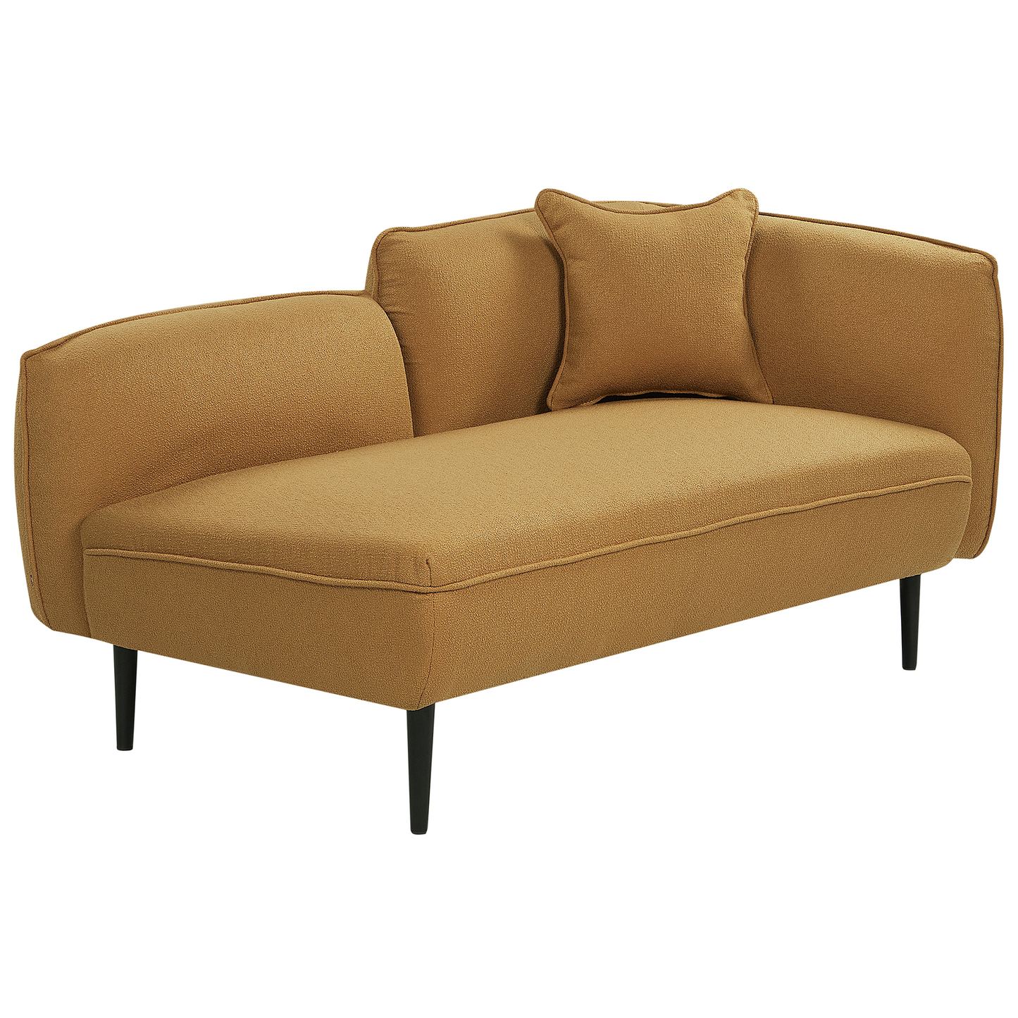 Chaiselongue Bouclé senfgelb rechtsseitig CHEVANNES