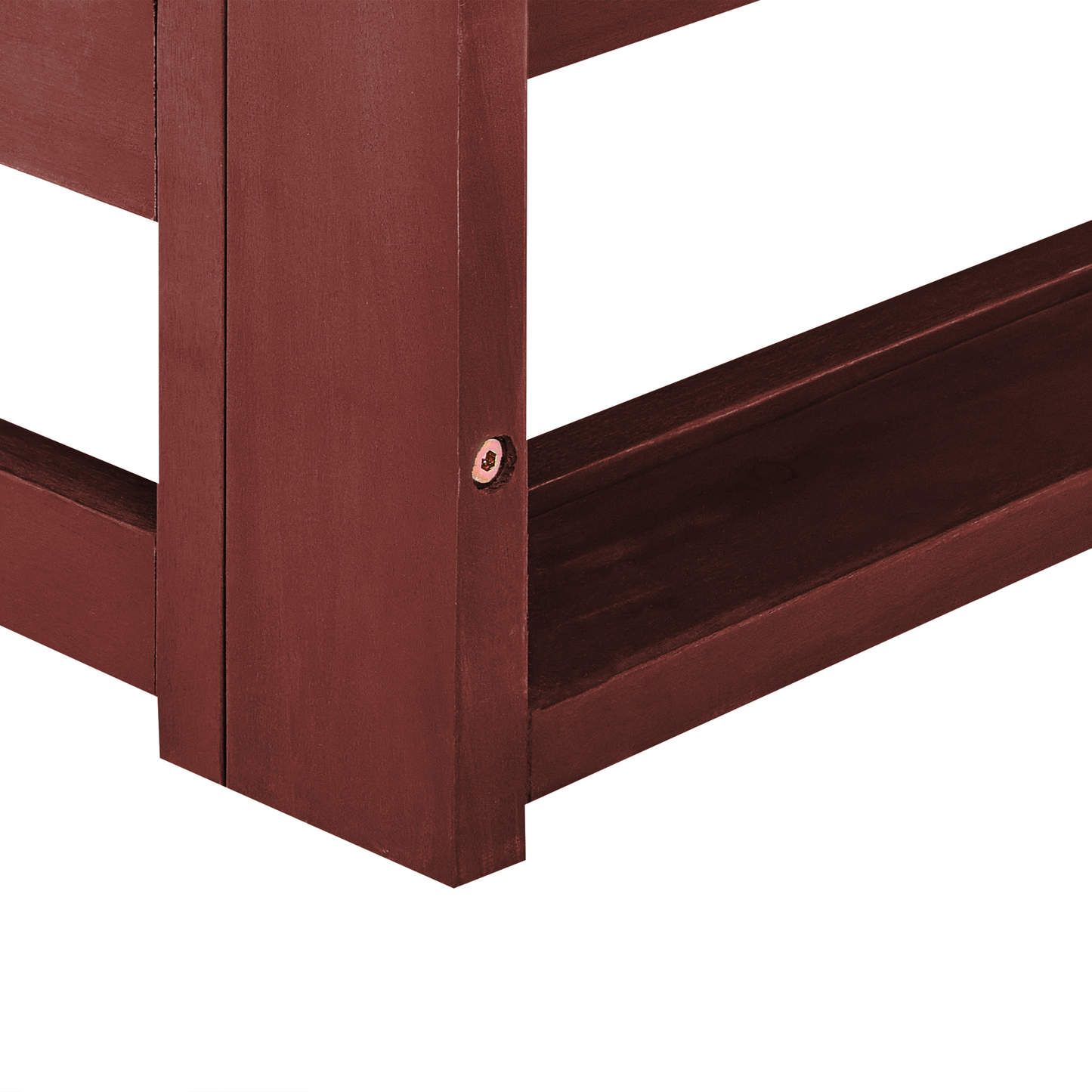 Gartensofa 3-Sitzer TRANI modular Akazienholz Dunkelrot