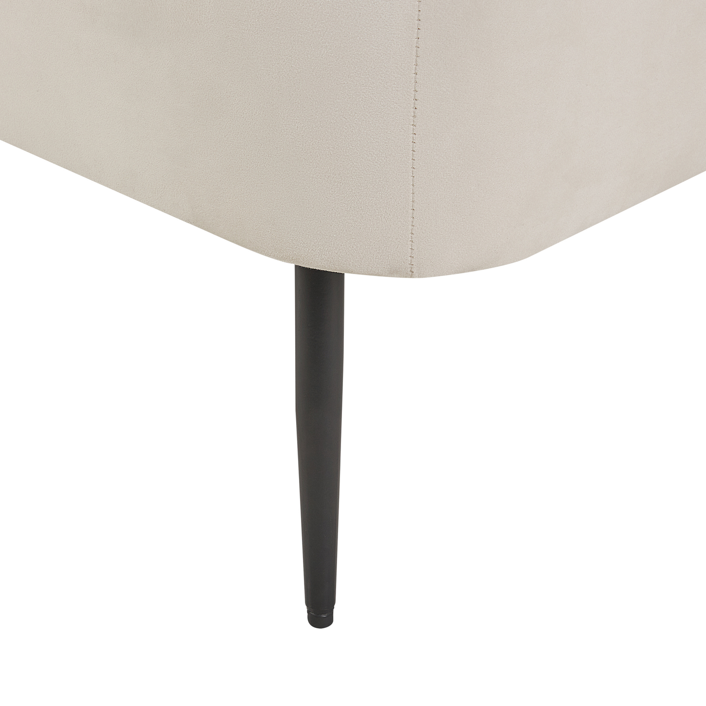 Chaiselongue Samtstoff weiss / orange rechtsseitig ARCEY