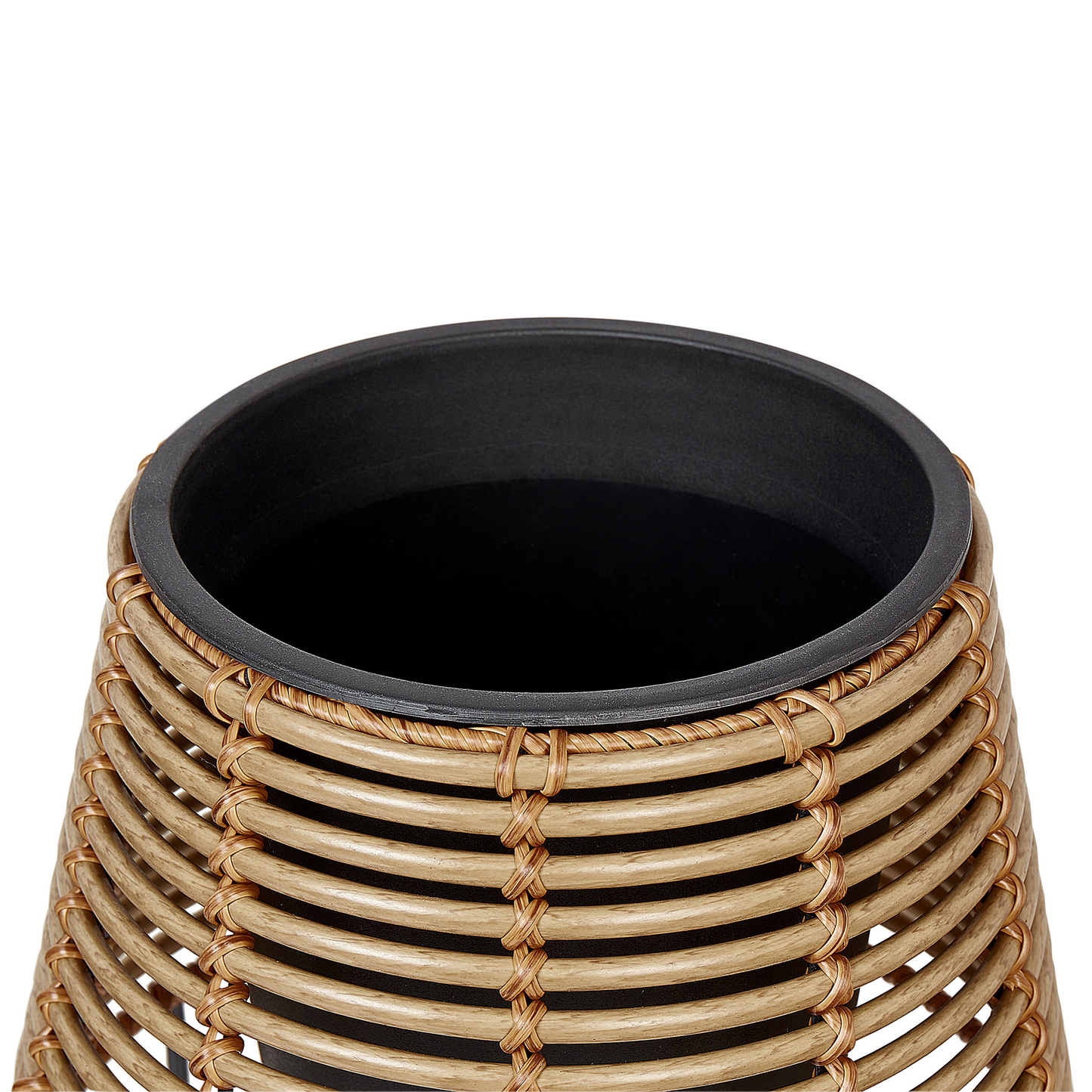 Blumentopf mit Beinen 2er Set BORAGO PE Rattan 20/21 cm Naturfarben